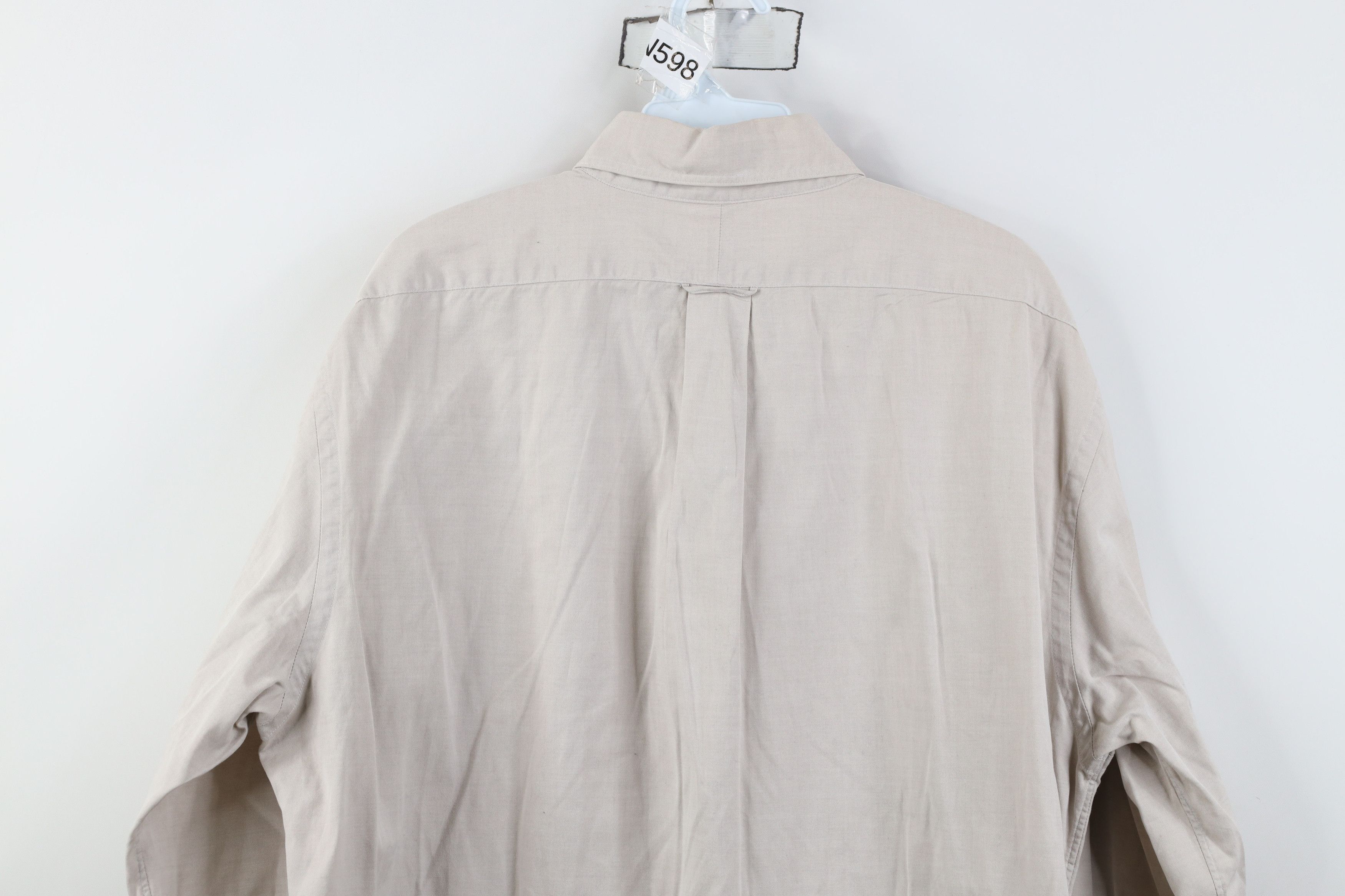 Lands' End Vintage 90s Lands End Oxford Collared Button Down Shirt Gray Size US M / EU 48-50 / 2 - 11 Thumbnail