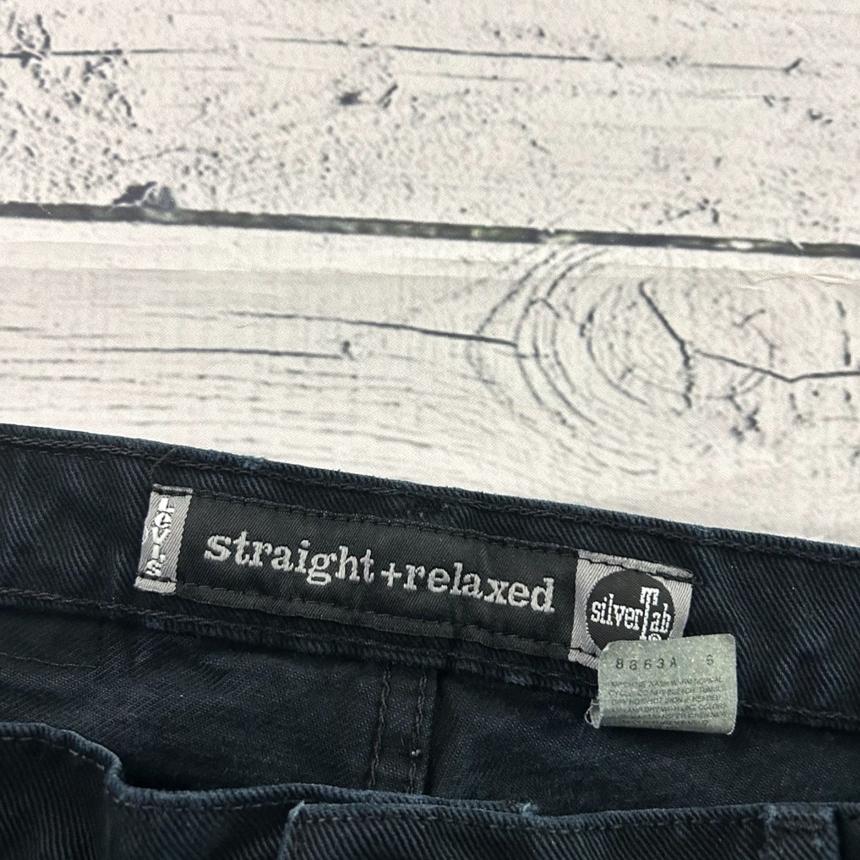 Levi's VINTAGE Levi's Silver Tab Jeans Men 35x30 Dark Navy 5-Pocket Straight Denim Relaxed Slim Fit Shirts? Size US 35 - 3 Thumbnail