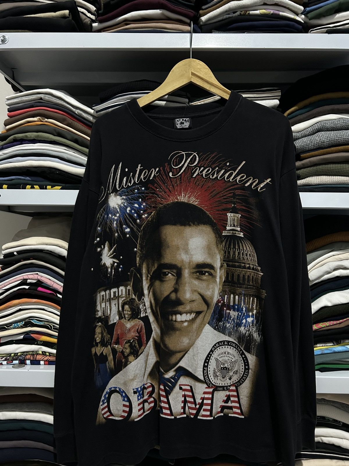 Vintage vintage style Y2K 2008 Obama president USA longsleeve te Size US XL / EU 56 / 4 - 1 Thumbnail