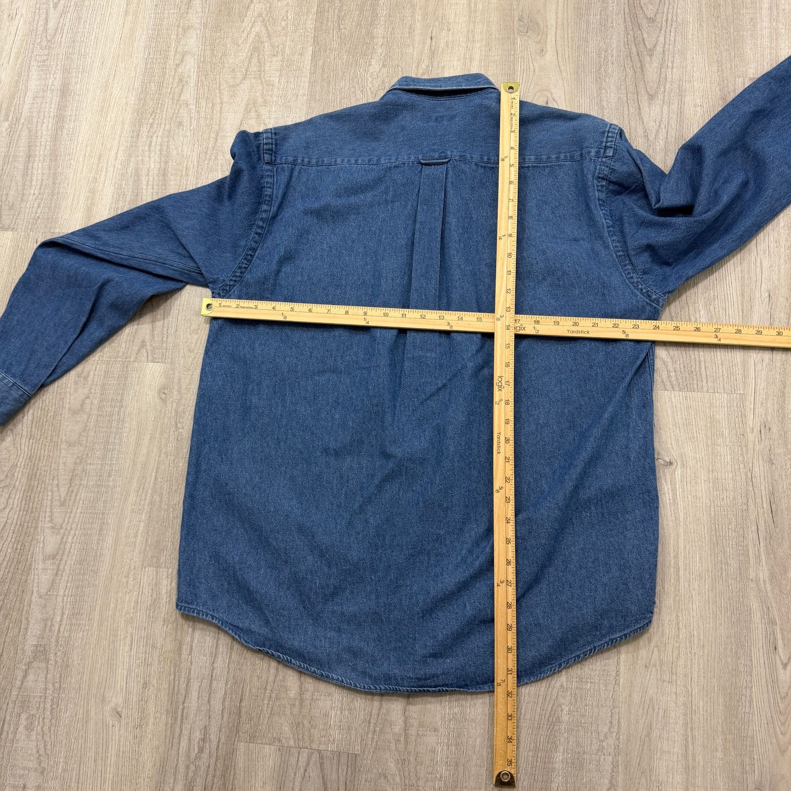 Nautica Vintage Nautica Denim Shirt Men's Large Blue Button Up 90s Size US L / EU 52-54 / 3 - 6 Thumbnail