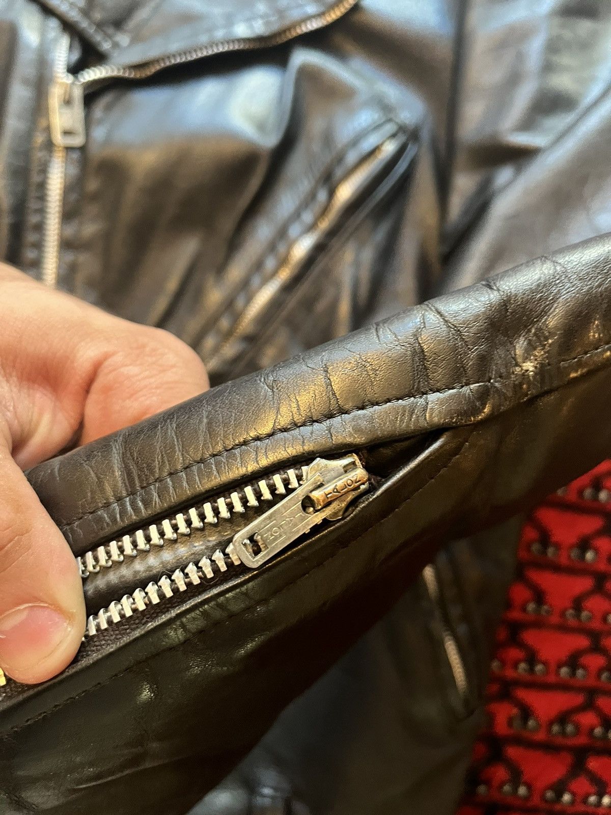Vintage Vintage 50’s cropped leather moto biker jacket Size US S / EU 44-46 / 1 - 7 Thumbnail