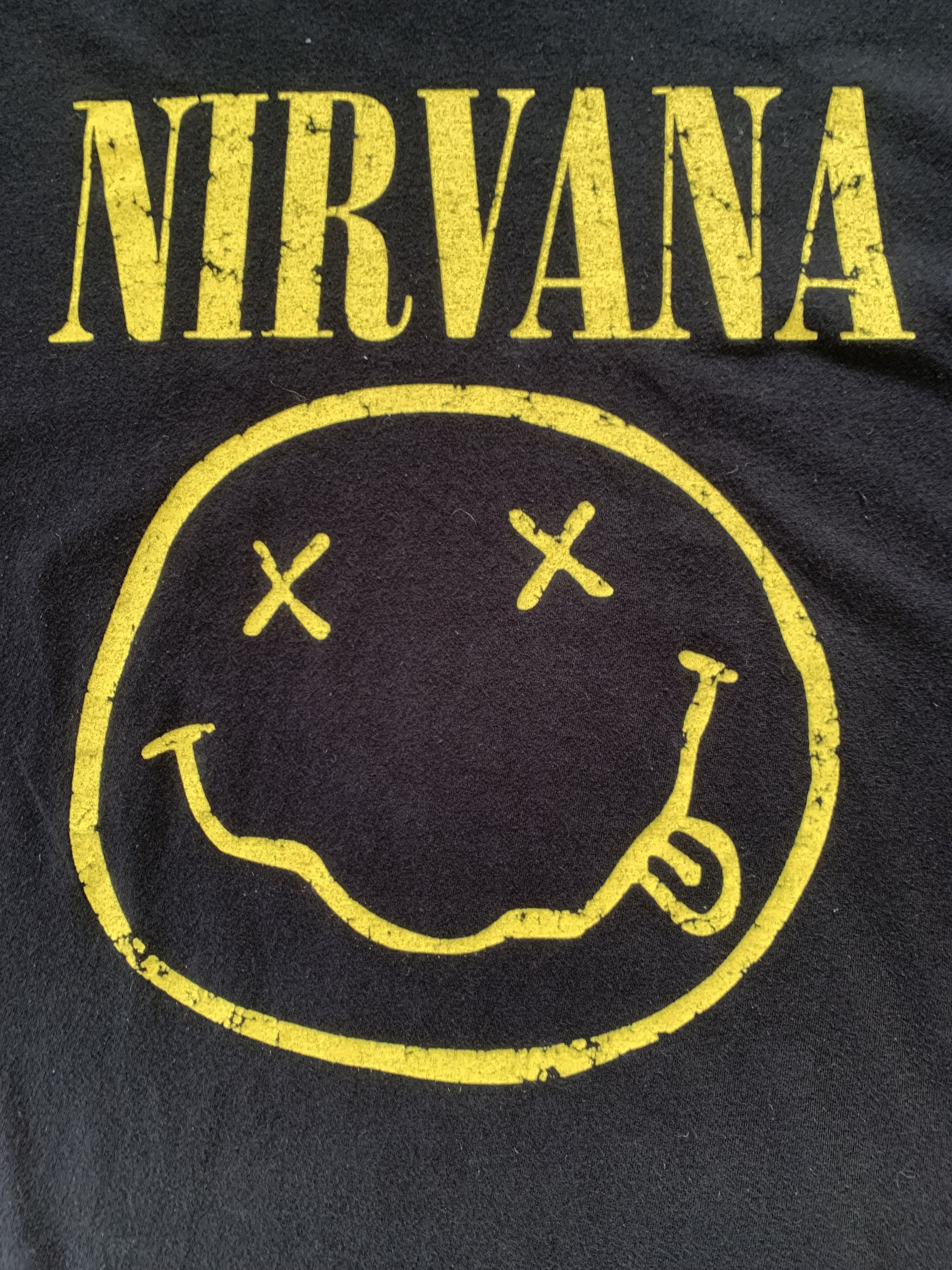 Band Tees × Gildan × Nirvana Bohoo Nirvana Logo Cotton Printed T Shirt Size US L / EU 52-54 / 3 - 5 Thumbnail