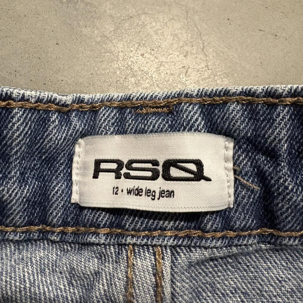 Rsq Crazy Vintage Y2K/2000s WideLeg Baggy RSQ Ripped Skater Style Medium Wash Denim Jeans! Size 24" / US 00 / IT 34 - 6 Thumbnail