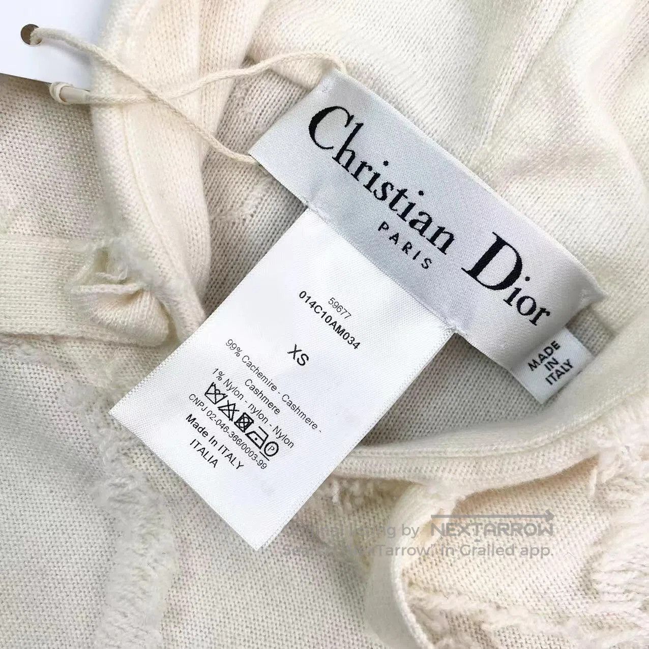 Dior Dior Fringed hooded shawl| Size XS / US 0-2 / IT 36-38 - 4 Thumbnail