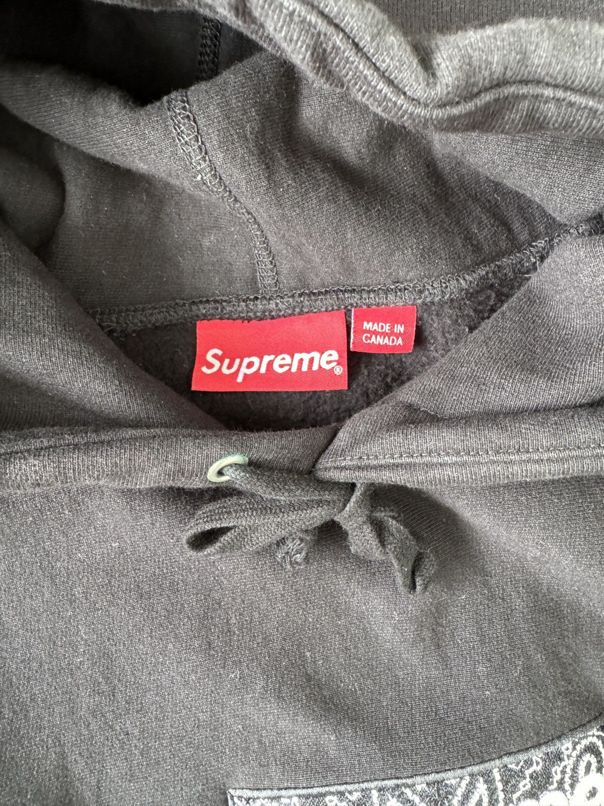 Supreme SUPREME BOX LOGO BLACK BANDANA HOODIE Size US XL / EU 56 / 4 - 4 Thumbnail
