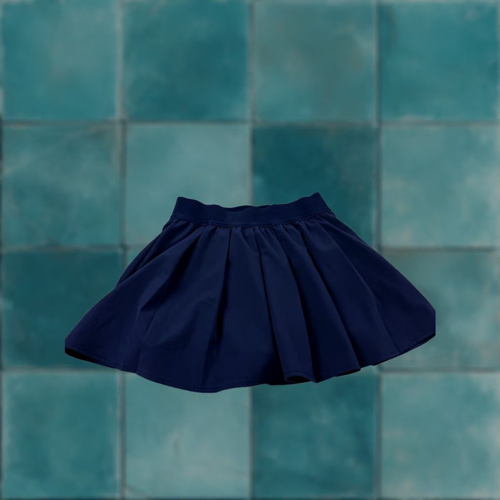 Vintage PINK Victoria's Secret Skirt Womens XS Blue Skater Mini Pleated Elastic Waist Size 26" / US 2 / IT 38 - 1 Thumbnail