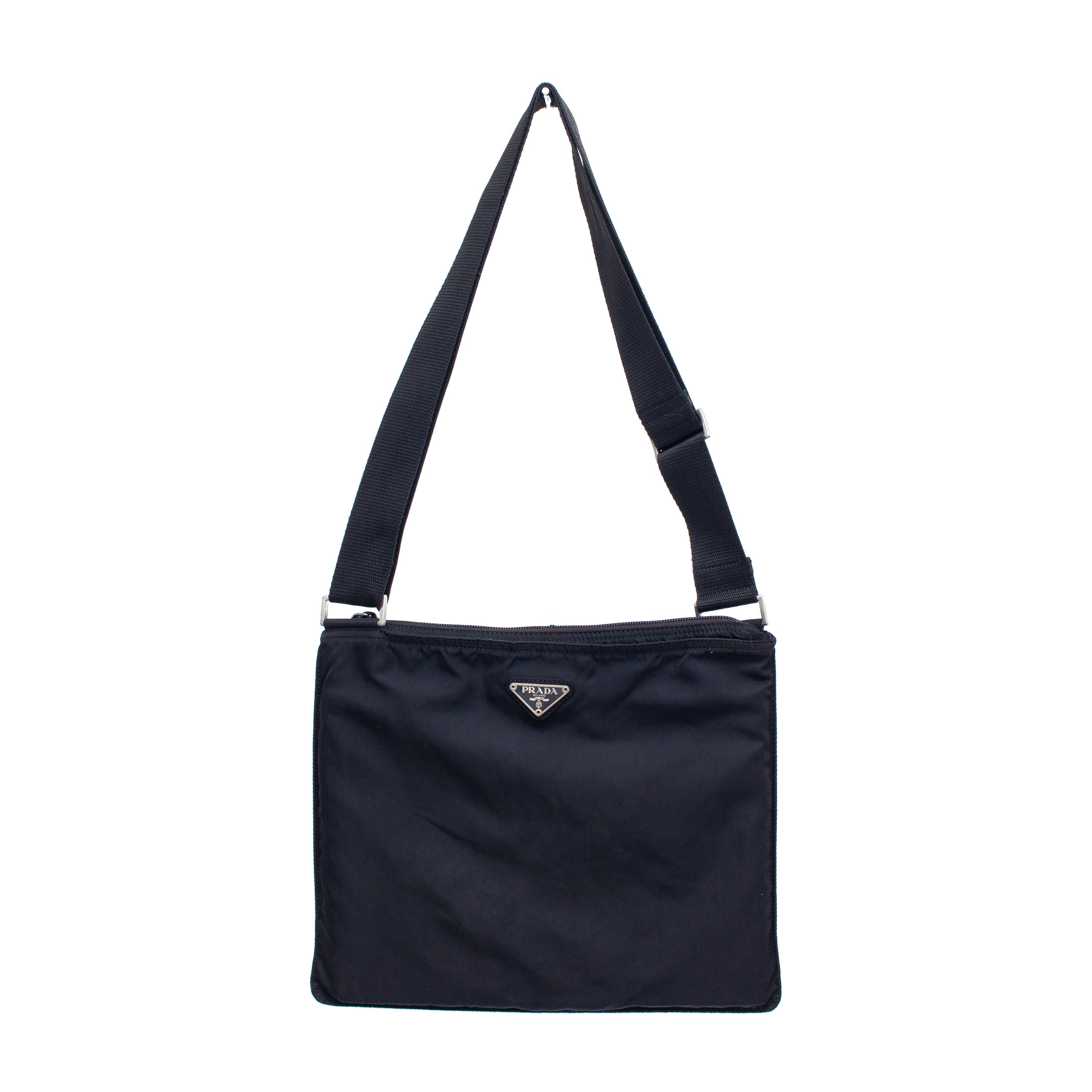 Prada 1.5k$ Prada Black Nylon Crossbody Tessuto Bag Size ONE SIZE - 1 Thumbnail