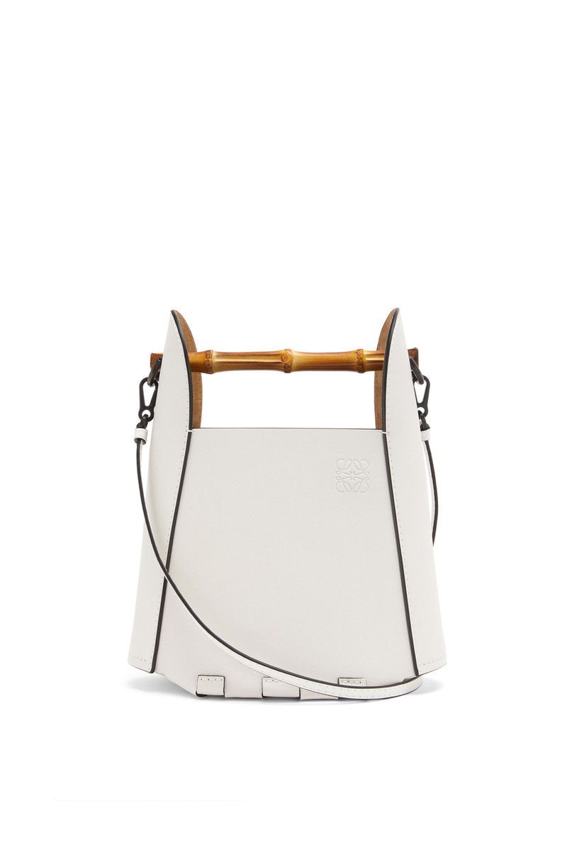 Loewe o1in1g0426 Size: OS / Bamboo Bucket Bag in Soft White Size ONE SIZE - 1 Thumbnail