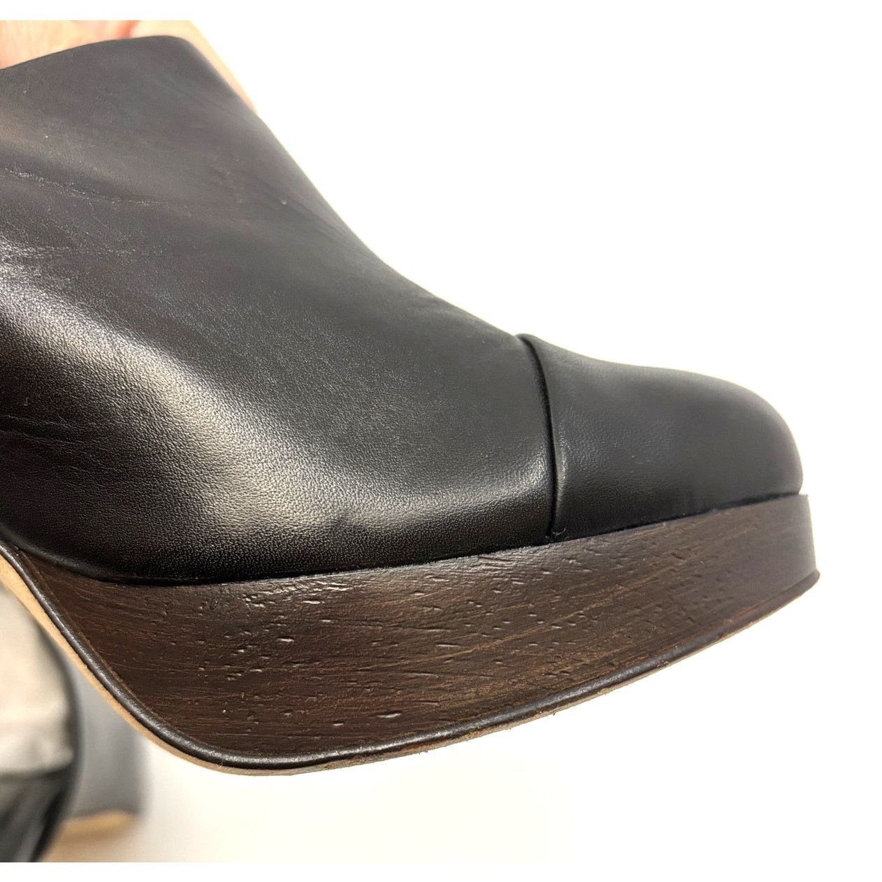 Cole Haan Size 11| COLE HAAN Black Leather Nike Air Platform Clog Mule Size US 11 / IT 41 - 5 Thumbnail