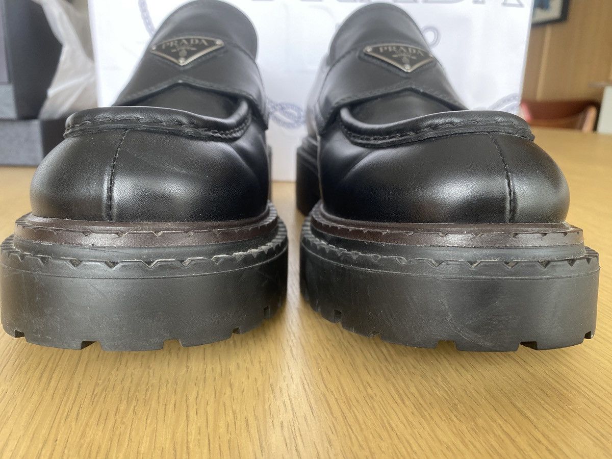 Prada Genuine Double Chocolate black leather loafers Size US 9.5 / EU 42-43 - 4 Thumbnail