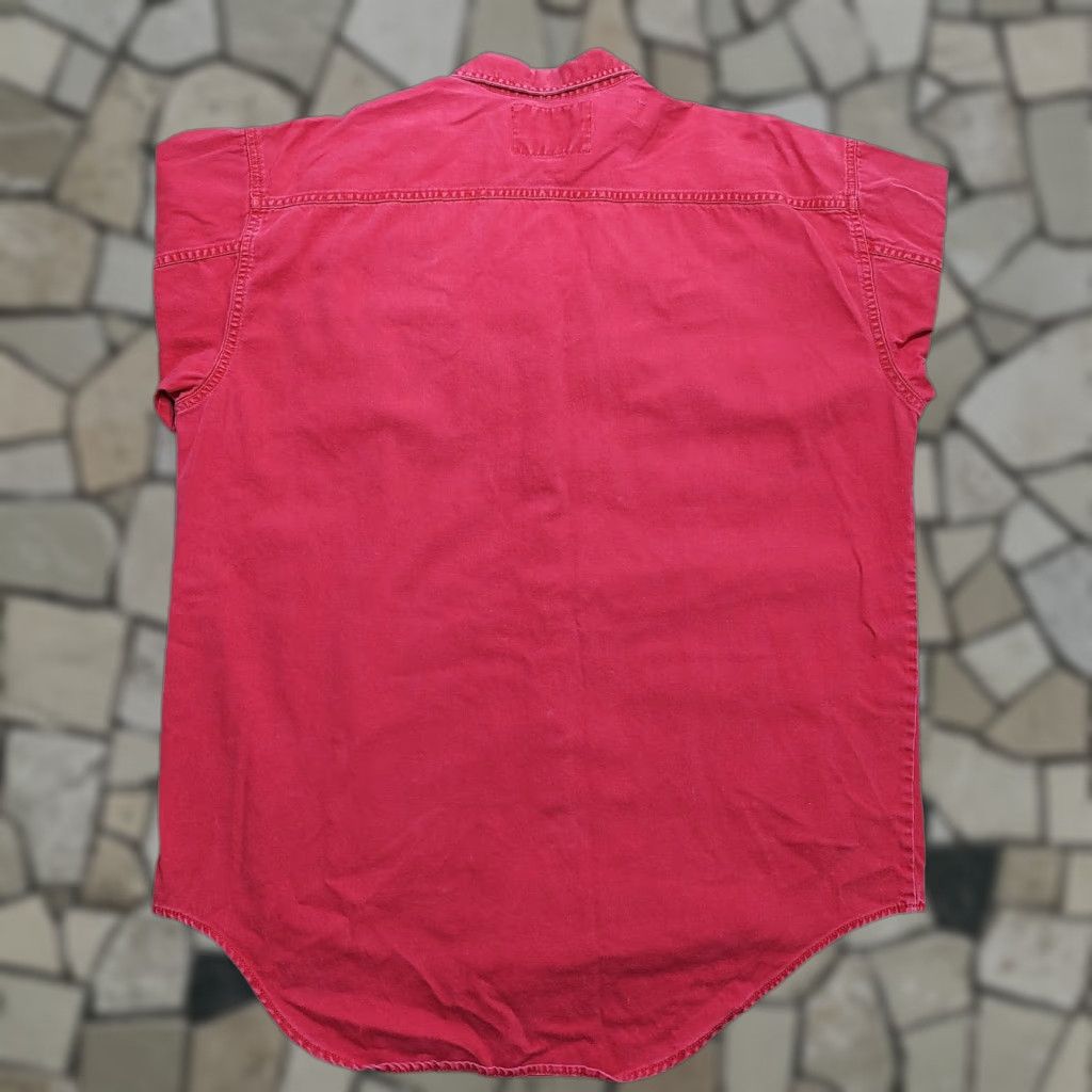 Levi's VINTAGE Levi's Button-Up Shirt Mens Large Red Heavy Canvas Long Sleeve Size US M / EU 48-50 / 2 - 1 Thumbnail