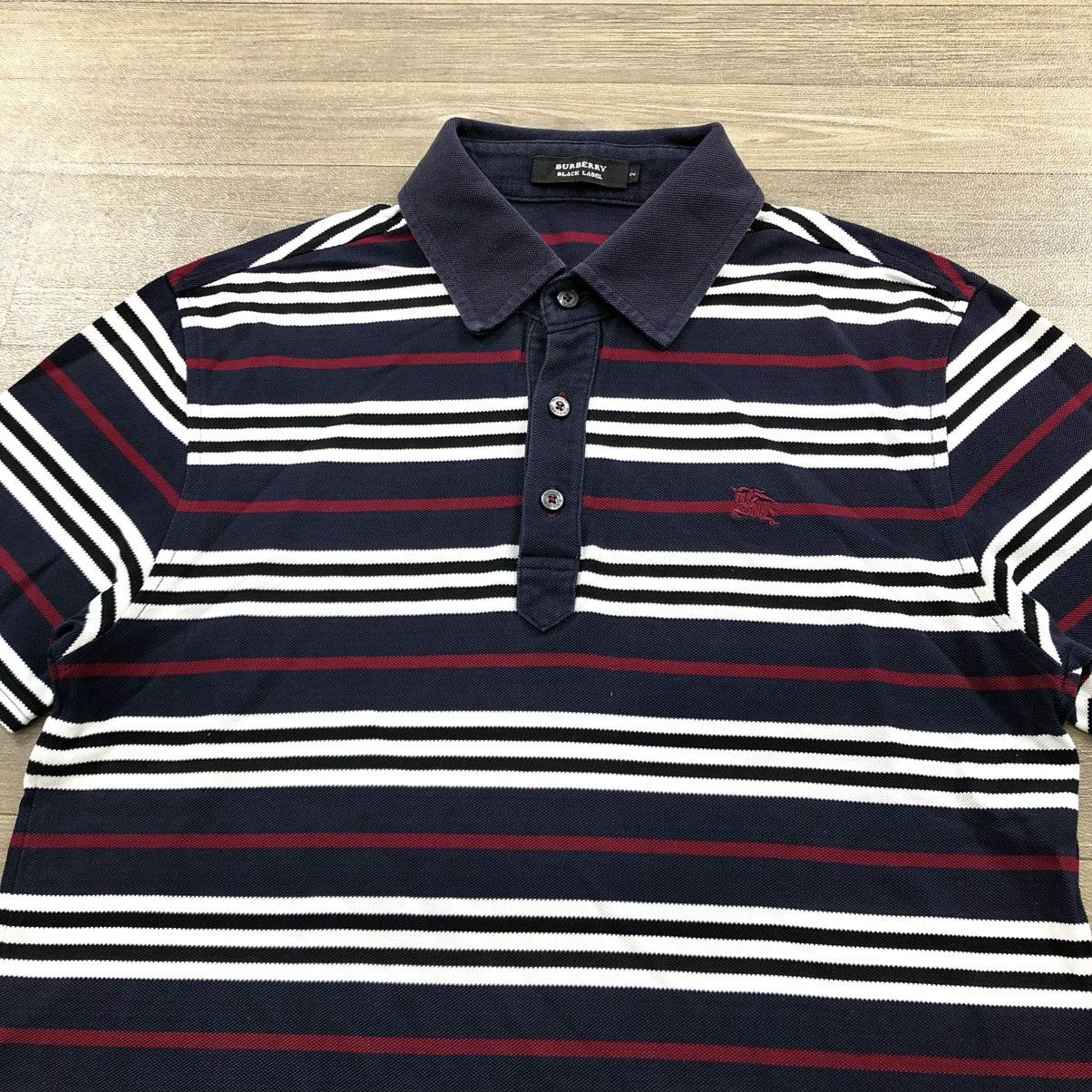 Burberry Vintage Burberry Black Label Polo T-shirt Stripe Luxury Size US S / EU 44-46 / 1 - 4 Thumbnail
