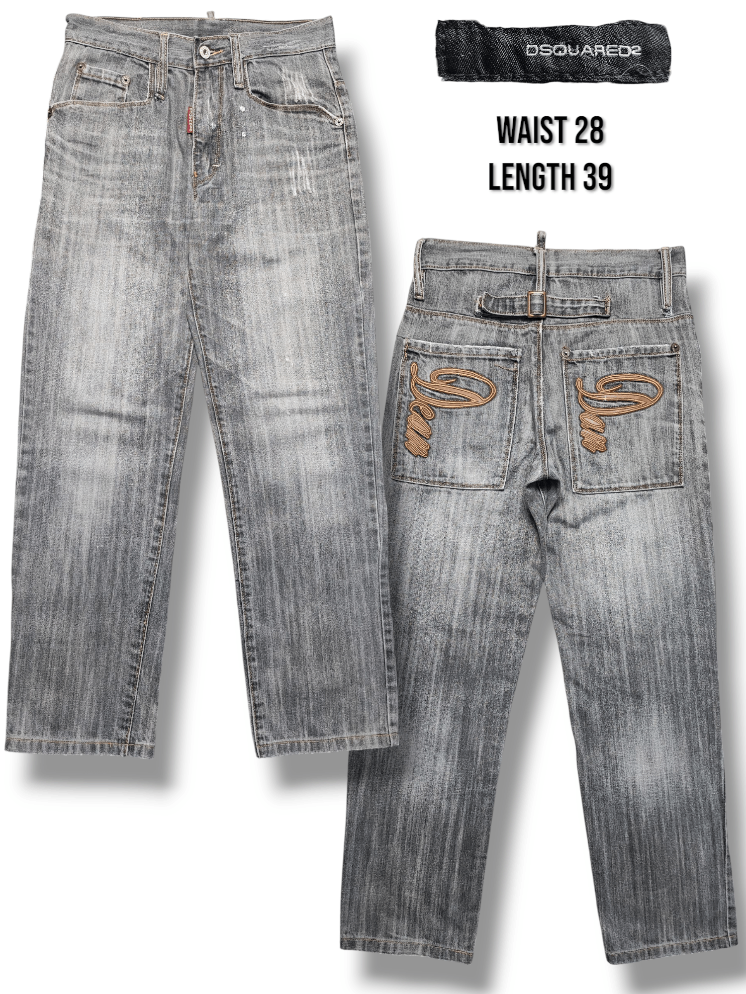 Dsquared2 Holy Grail - Dsquared2 Denim Buckle Belt Size US 28 / EU 44 - 1 Thumbnail