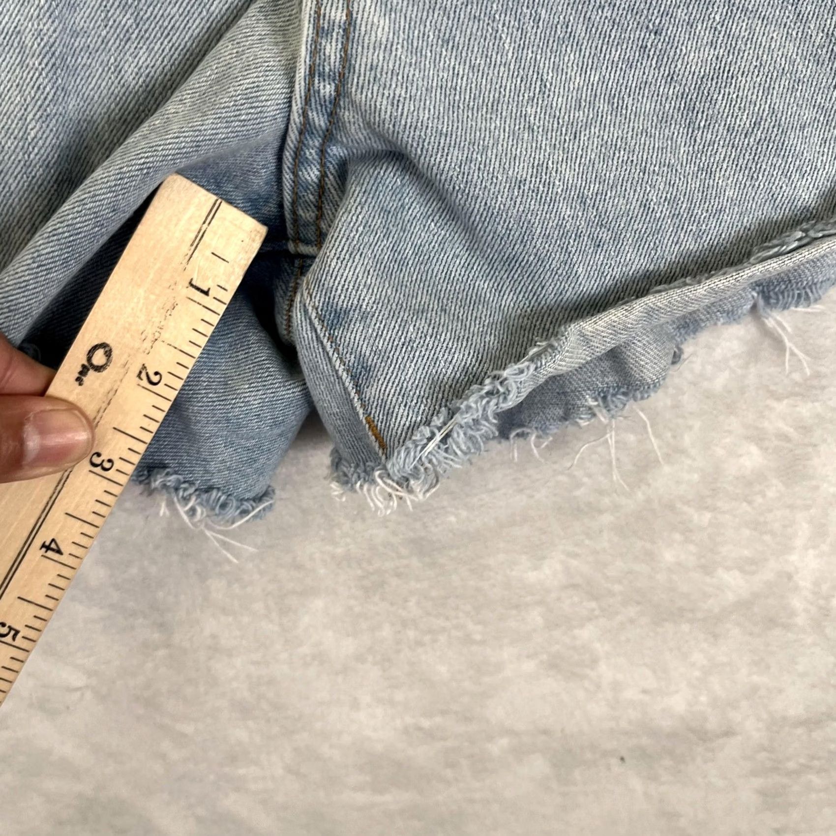 Cotton On Cotton On Shorts Womens 8 Blue High A Line Denim Cutoff Raw Hem Casual Summer Size 30" / US 8 / IT 44 - 2 Thumbnail
