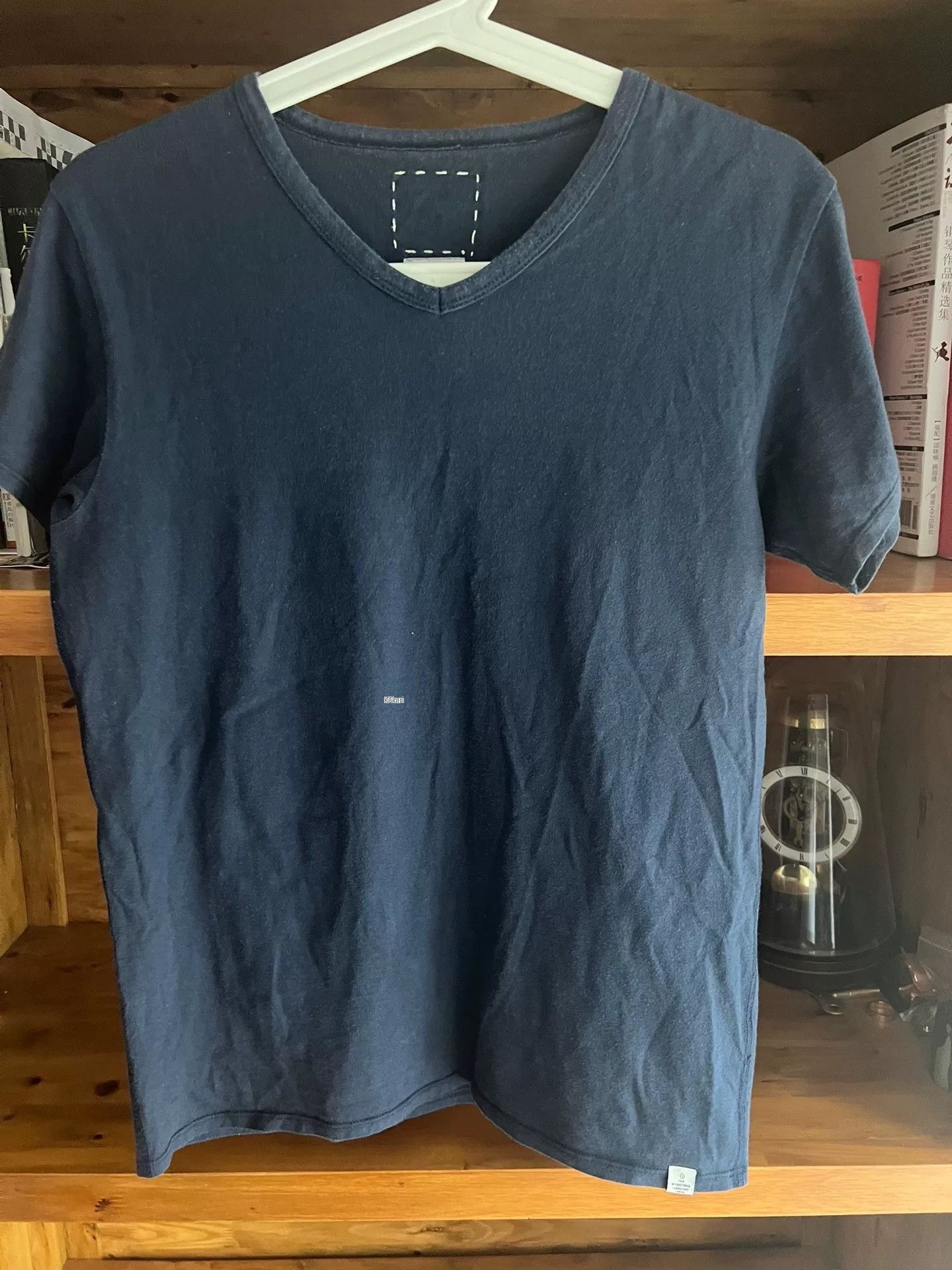 Visvim visvim Indigo V-Neck Short Sleeve T-Shirt Size US M / EU 48-50 / 2 - 4 Thumbnail
