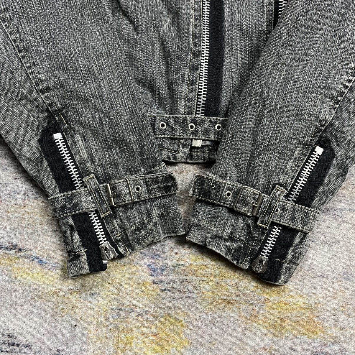 Japanese Brand × Le Grande Bleu (L.G.B.) × Tornado Mart Biscote cropped bondage biker denim jacket Size M / US 6-8 / IT 42-44 - 15 Thumbnail