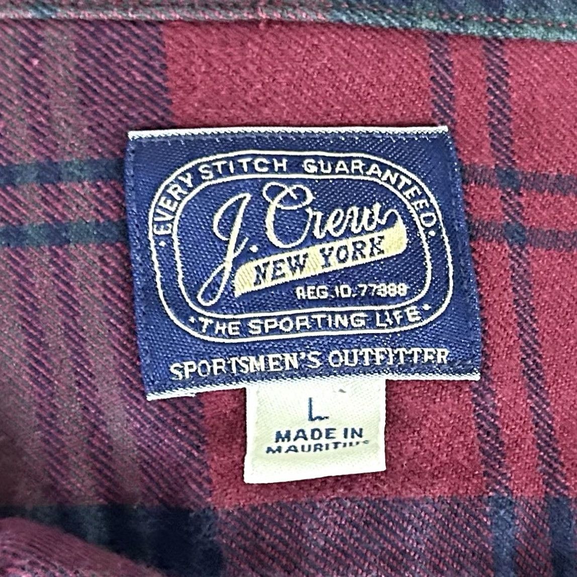 J.Crew J.CREW Button-Front Plaid Flannel Shrit Red Cotton Shirt L Mens Casual 70s N/A Size US L / EU 52-54 / 3 - 3 Thumbnail