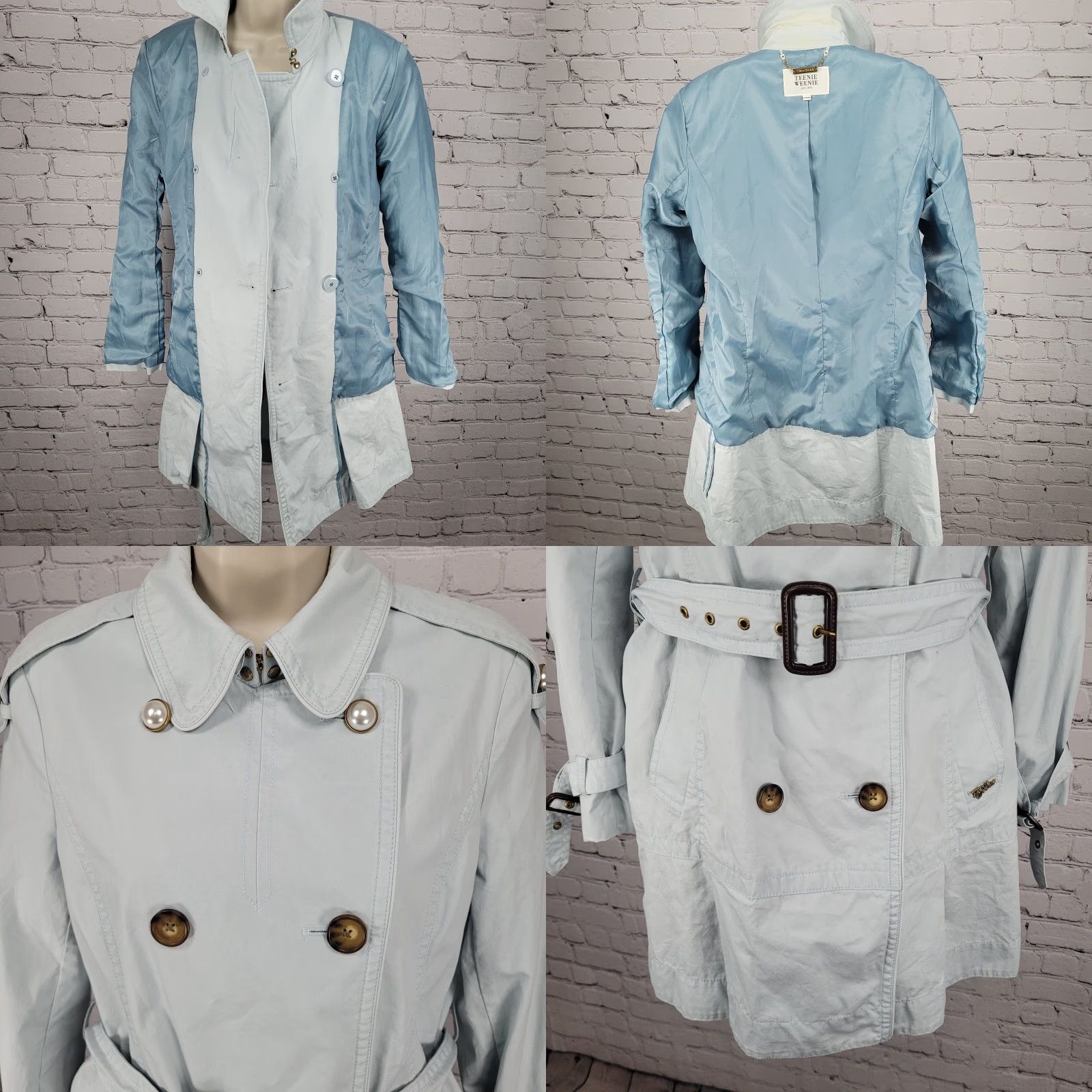 Doublet Teenie Weenie Blue Double Breasted Pearl Buttons Belted Coat US M 165/88A Size M / US 6-8 / IT 42-44 - 8 Thumbnail
