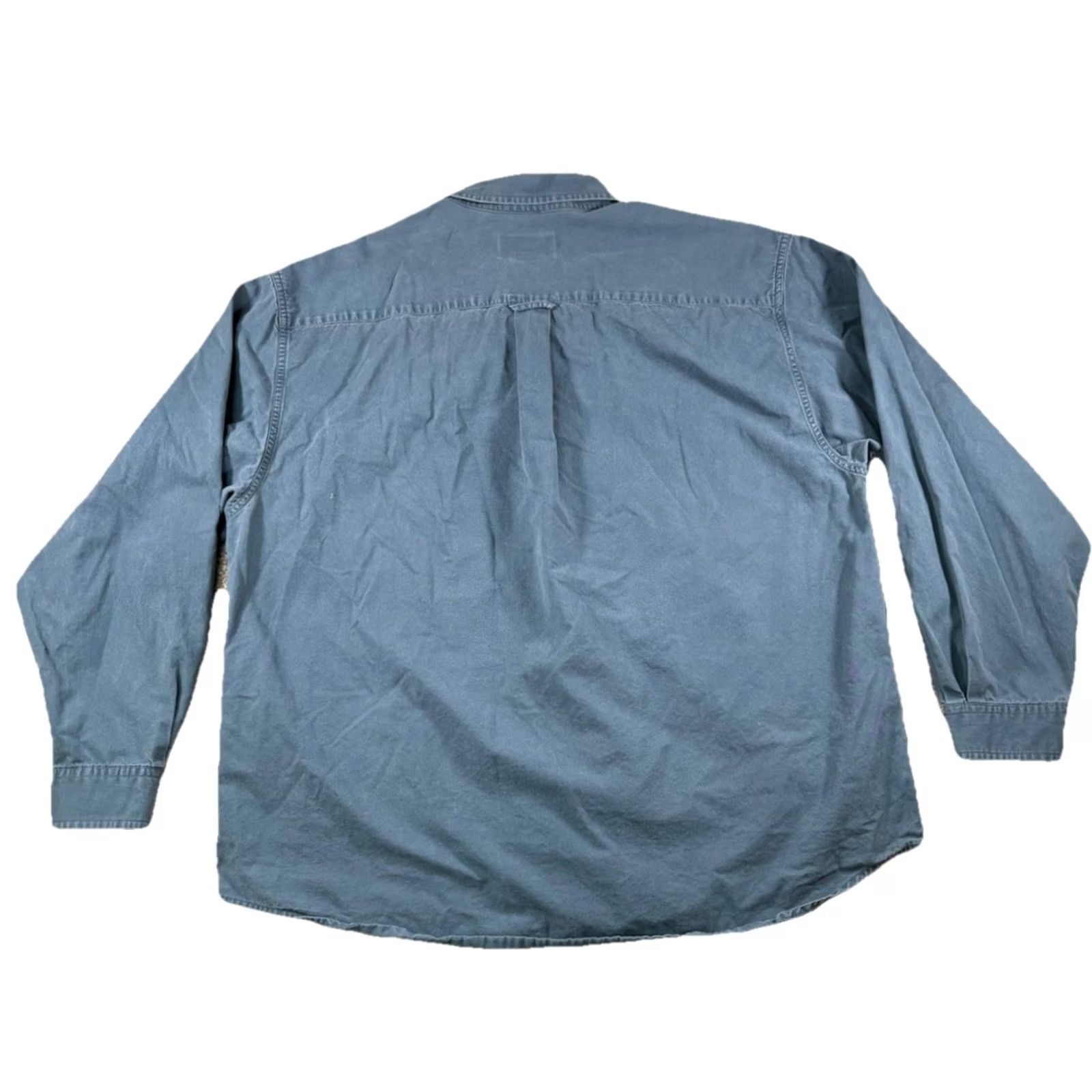 Eddie Bauer VINTAGE Eddie Bauer Shirt Mens XL Button Down Navy Blue Cotton Canvas 90s Classic Pockets Size US XL / EU 56 / 4 - 6 Thumbnail