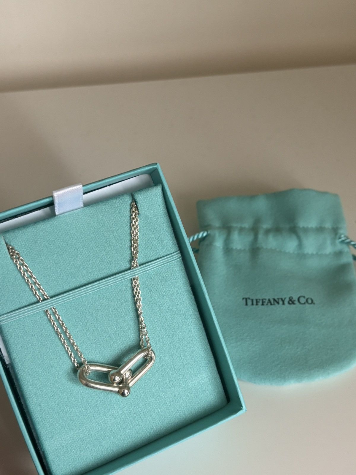 Tiffany Hardware - Small Double Link Pendant Silver
