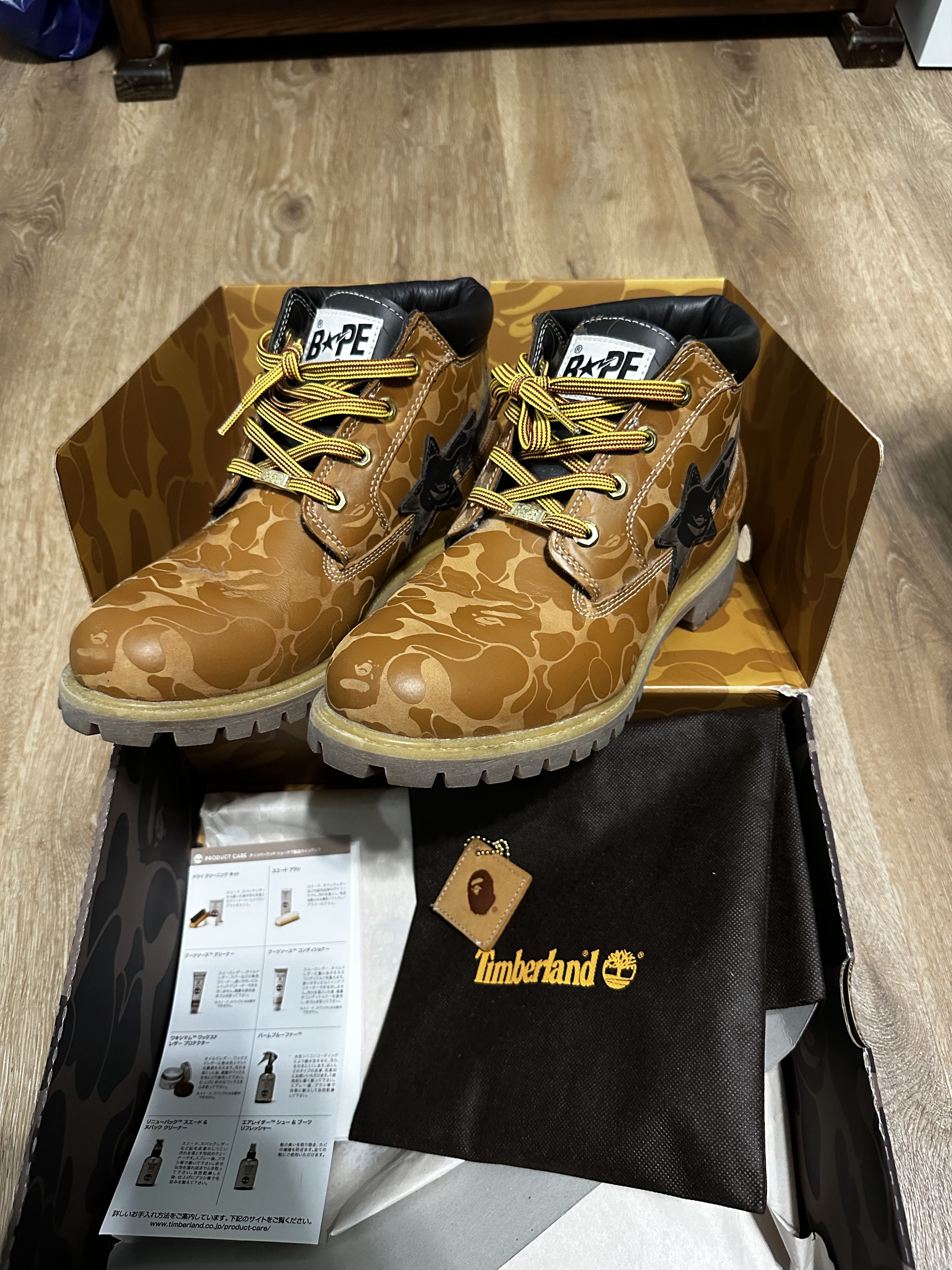 Bape × Timberland Bape X Timberland Chukka Classic Boot Wide ‘Wheat’ Size US 10.5 / EU 43-44 - 9 Thumbnail