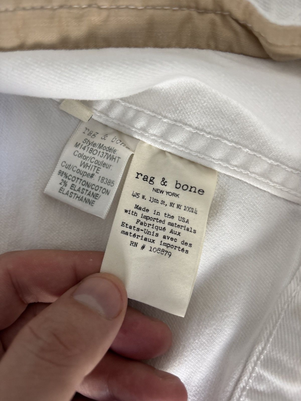 Rag & Bone White denim light jacket Size US M / EU 48-50 / 2 - 5 Thumbnail