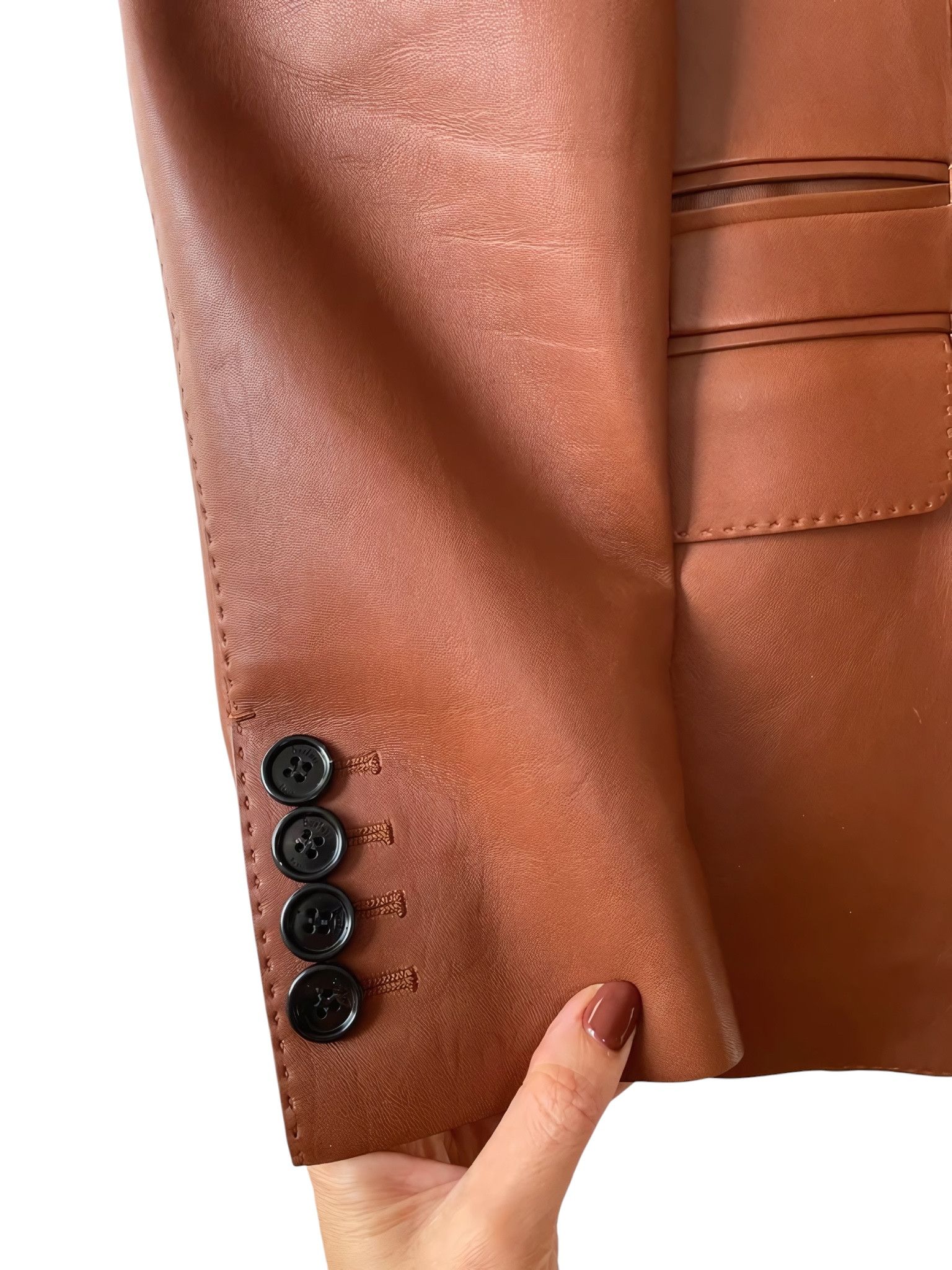 Berluti COGNAC LAMBSKIN LEATHER JACKET BY HAIDER ACKERMANN Size US M / EU 48-50 / 2 - 7 Thumbnail
