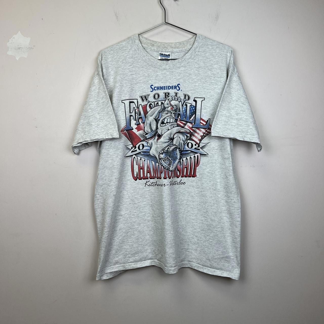 Gildan Vintage 2002 World Fastball Championship T Shirt Kitchener Size US L / EU 52-54 / 3 - 1 Thumbnail