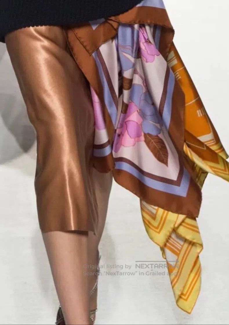 Dries Van Noten Dries Van Noten Lotus Pink Double-Layer Scarf Patchwork Mi Size 25" / US 0 / IT 36 - 5 Thumbnail
