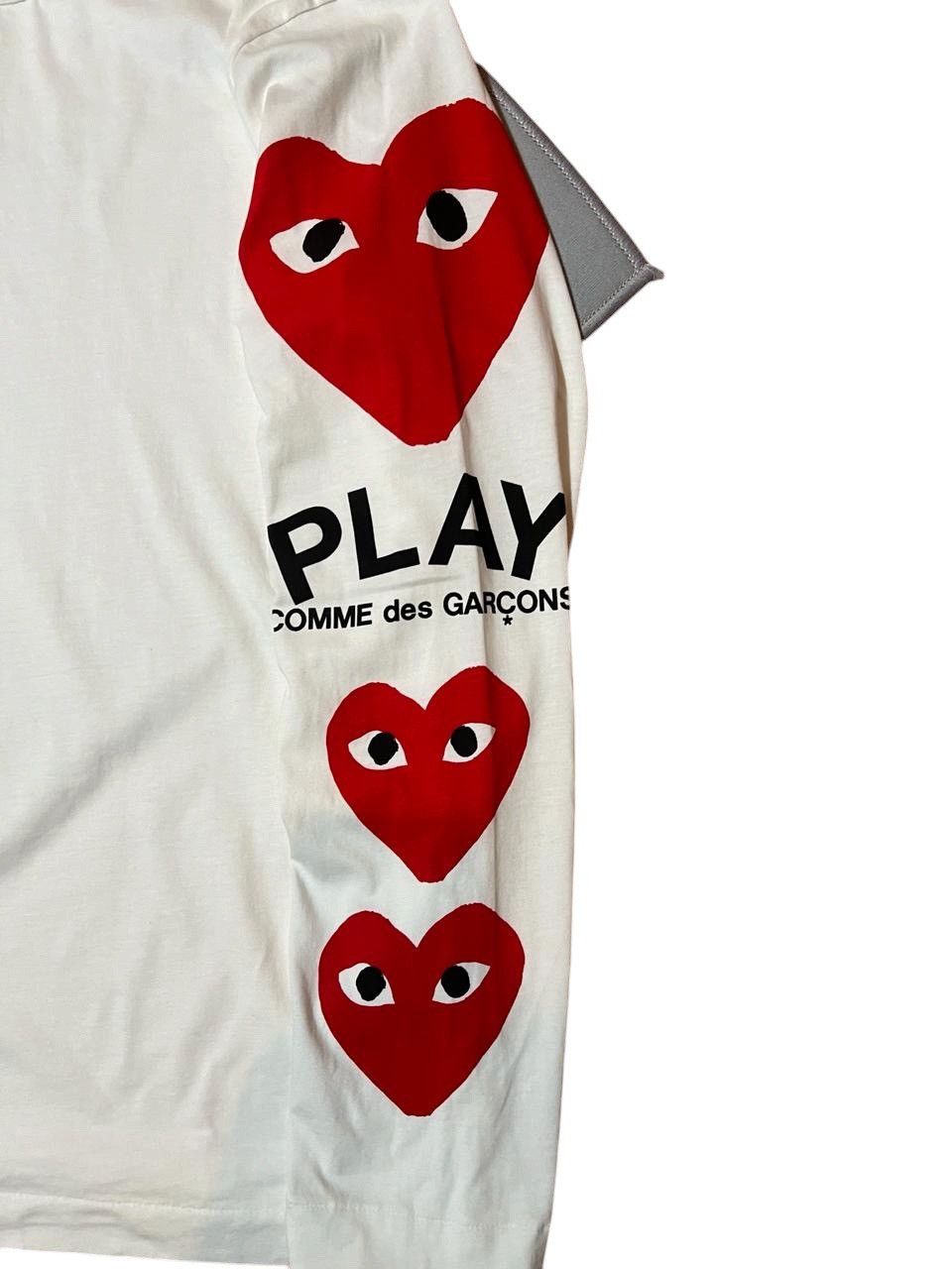 Comme des Garcons PLAY Comme des Garçons Play Multi-Heart Longsleeve White Size US M / EU 48-50 / 2 - 3 Thumbnail