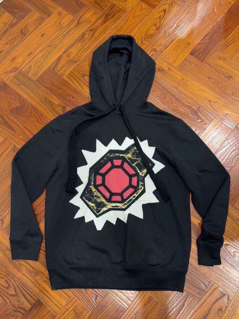 LOEWE Black Hoodie with Red Graphic - dmc