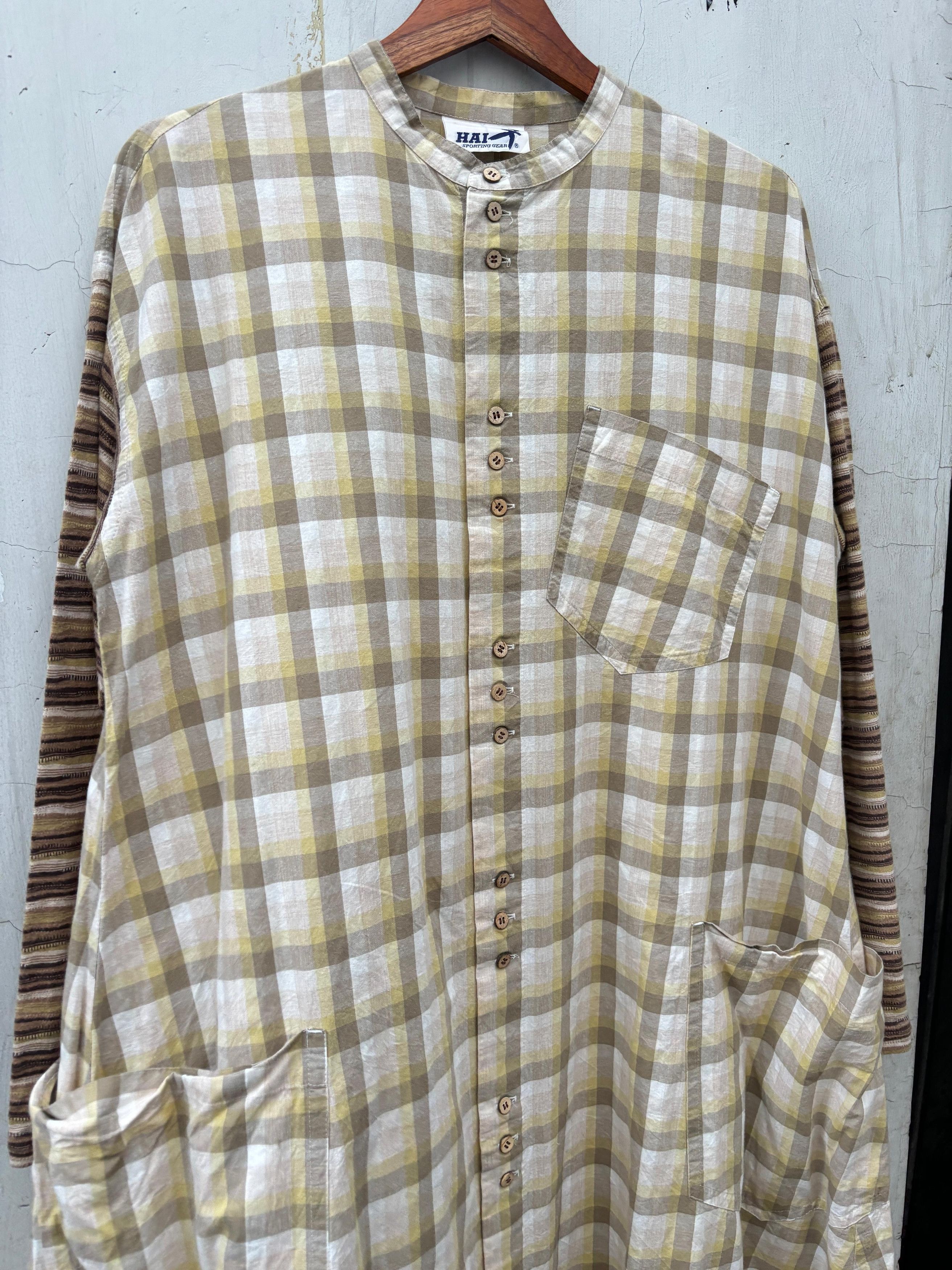 Hai Sporting Gear × Issey Miyake × Vintage Hai Sporting Gear Issey Miyake tunic blouse plaid check Size M / US 6-8 / IT 42-44 - 4 Thumbnail