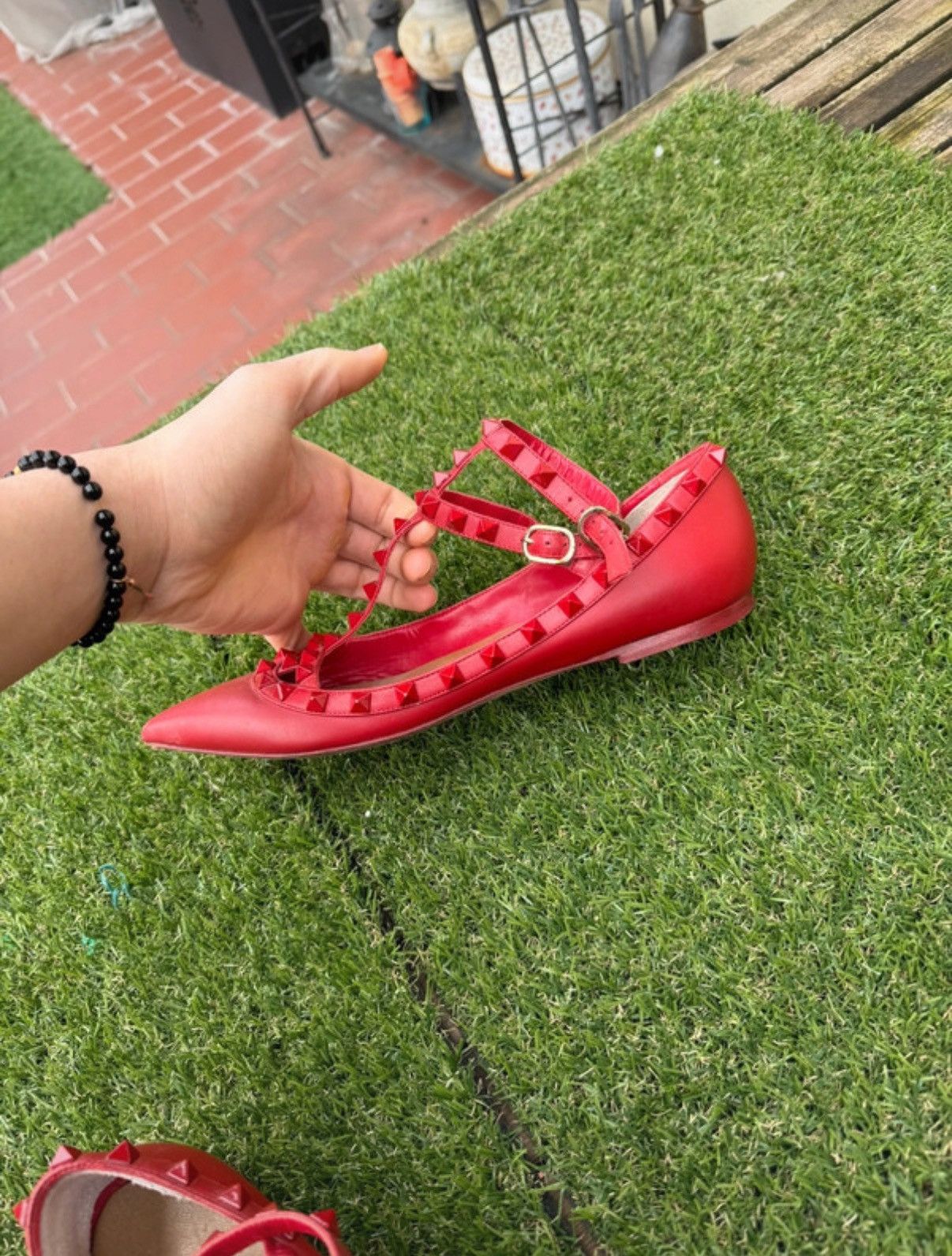 Valentino Ballerino Valentino Rockstud Size US 9 / IT 39 - 6 Thumbnail