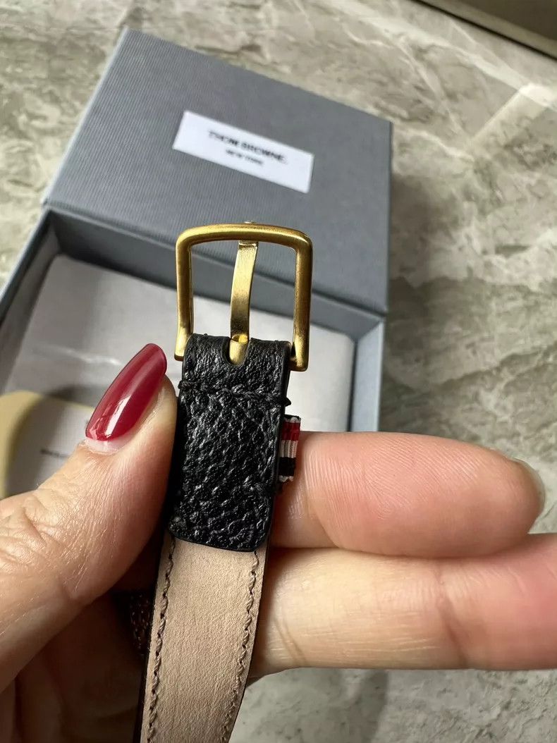 Thom Browne Thom Browne Men's full leather wristbands Size ONE SIZE - 3 Thumbnail