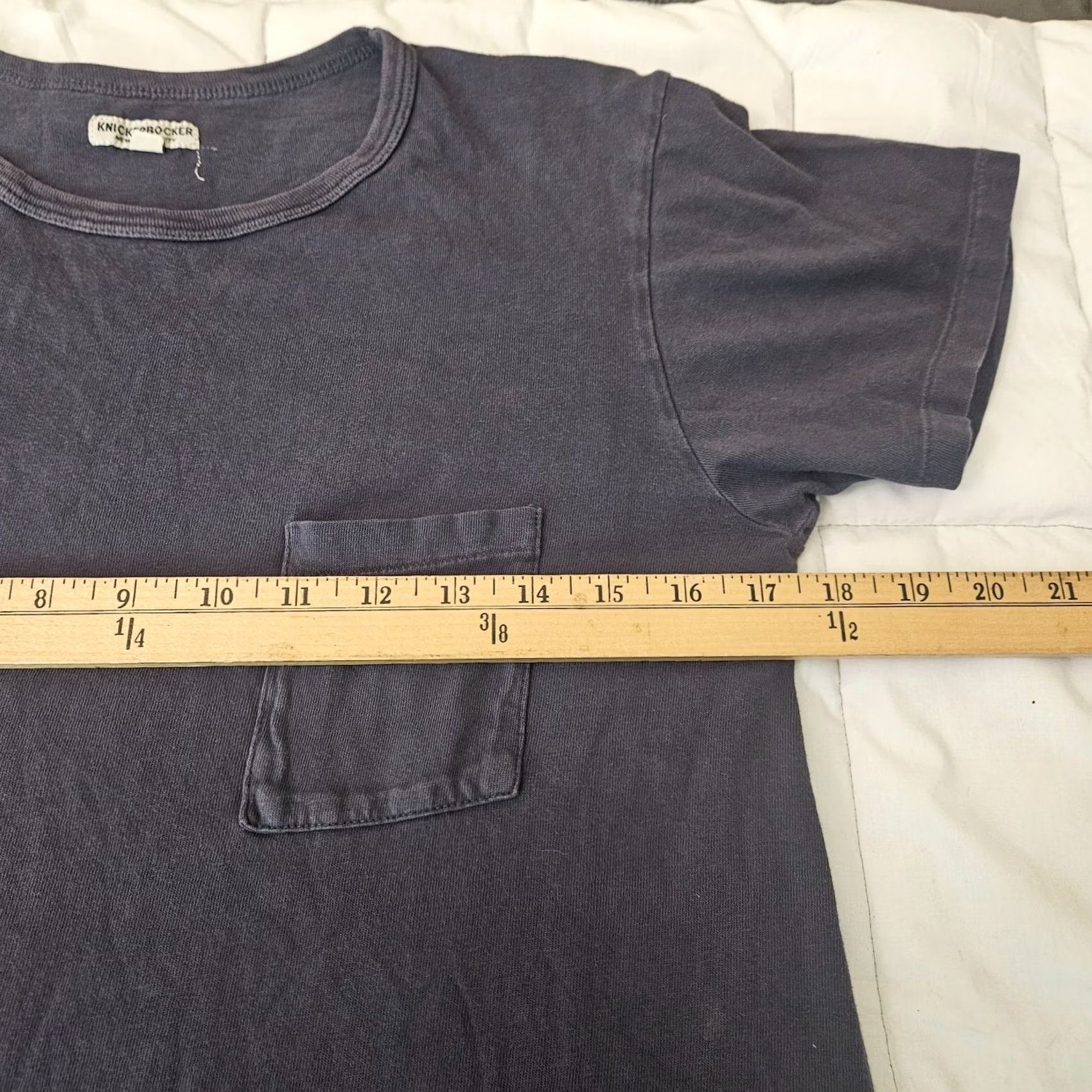 Vintage Casual Tee Mens S Gray KNICHERBOCKER Men Dark Short Sleeve Size Flaws Size US 29 - 5 Thumbnail