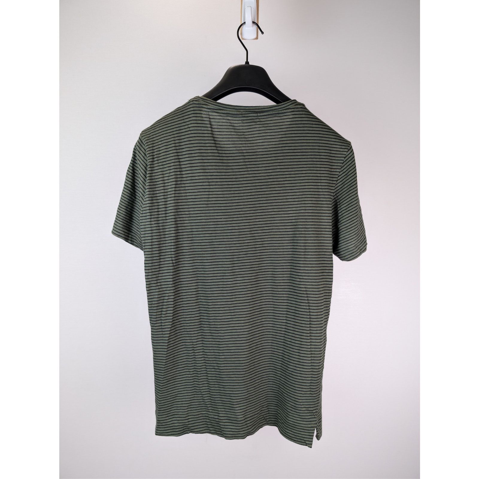 Massimo Alba o1rshd1 CC20 Striped Cotton T-Shirt with Chest Pocket Olive Size US S / EU 44-46 / 1 - 16 Thumbnail