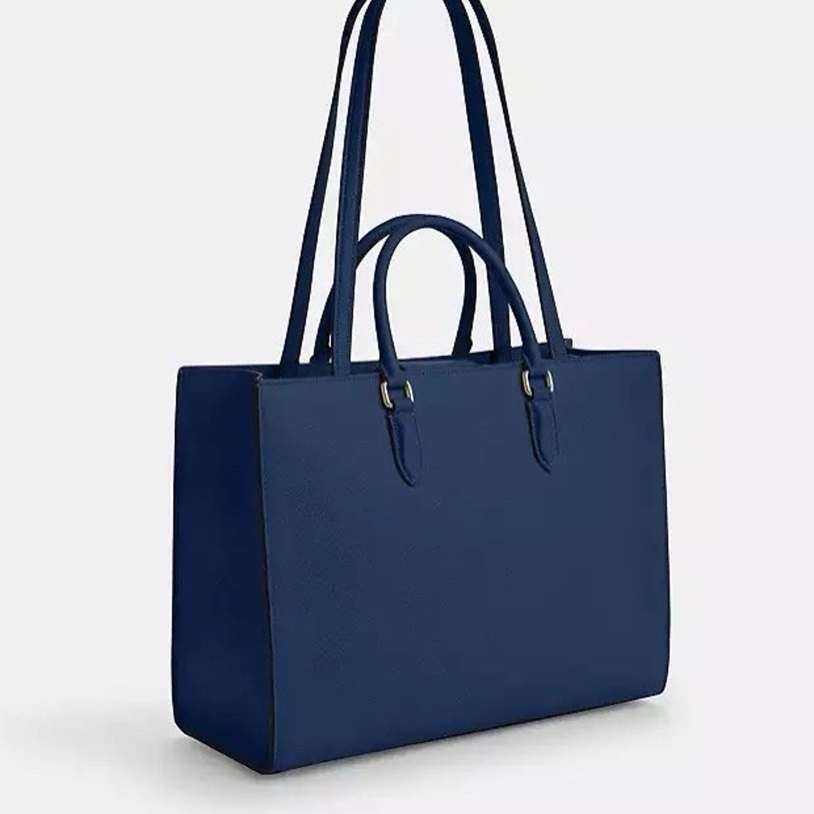 Coach NWT Coach Maggie Tote Bag leather CY666 Gold/Deep Blue Size ONE SIZE - 8 Thumbnail