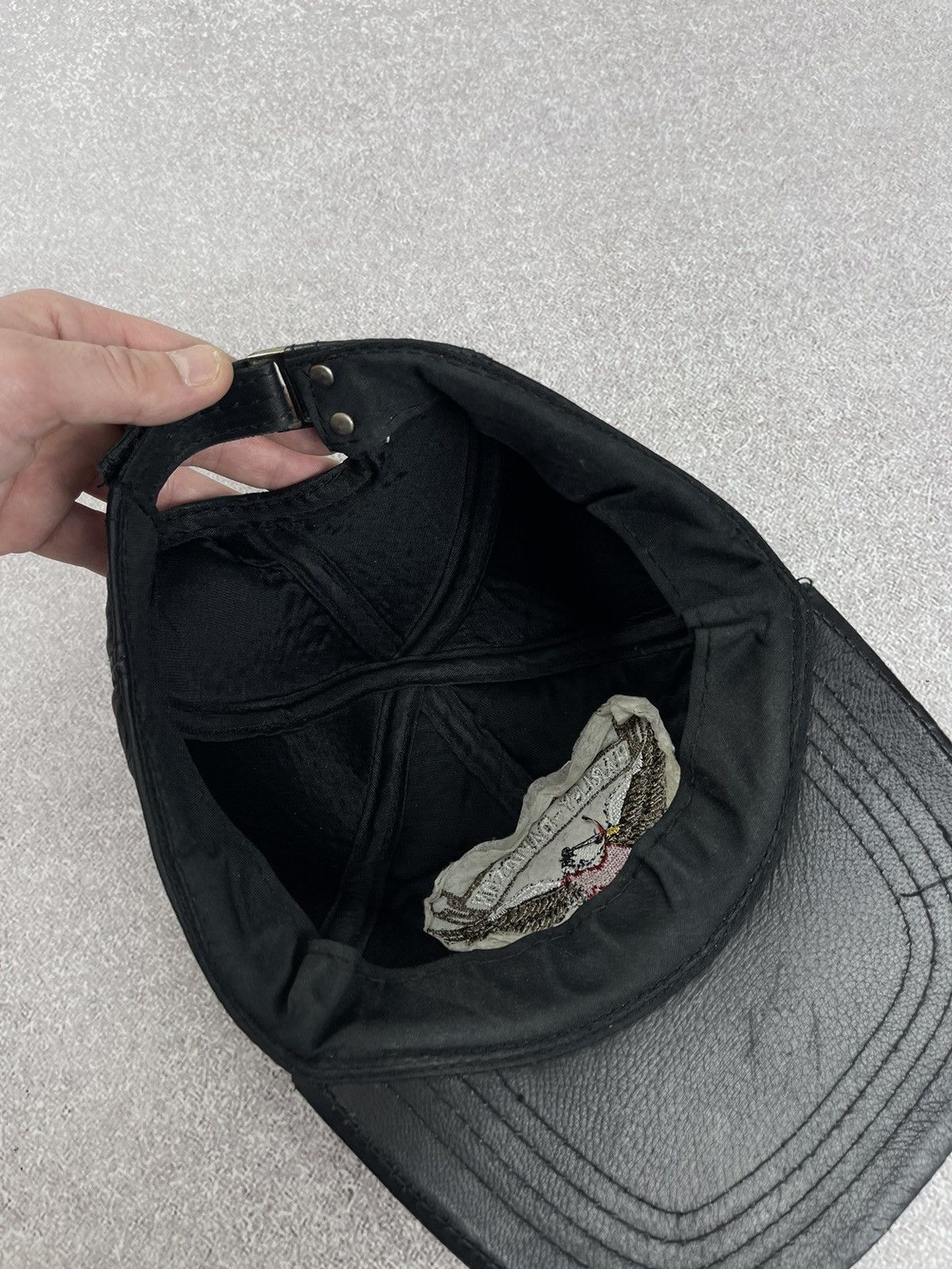 Harley Davidson × Vintage Vintage Harley Davidson Leather Cap OS Size ONE SIZE - 7 Thumbnail