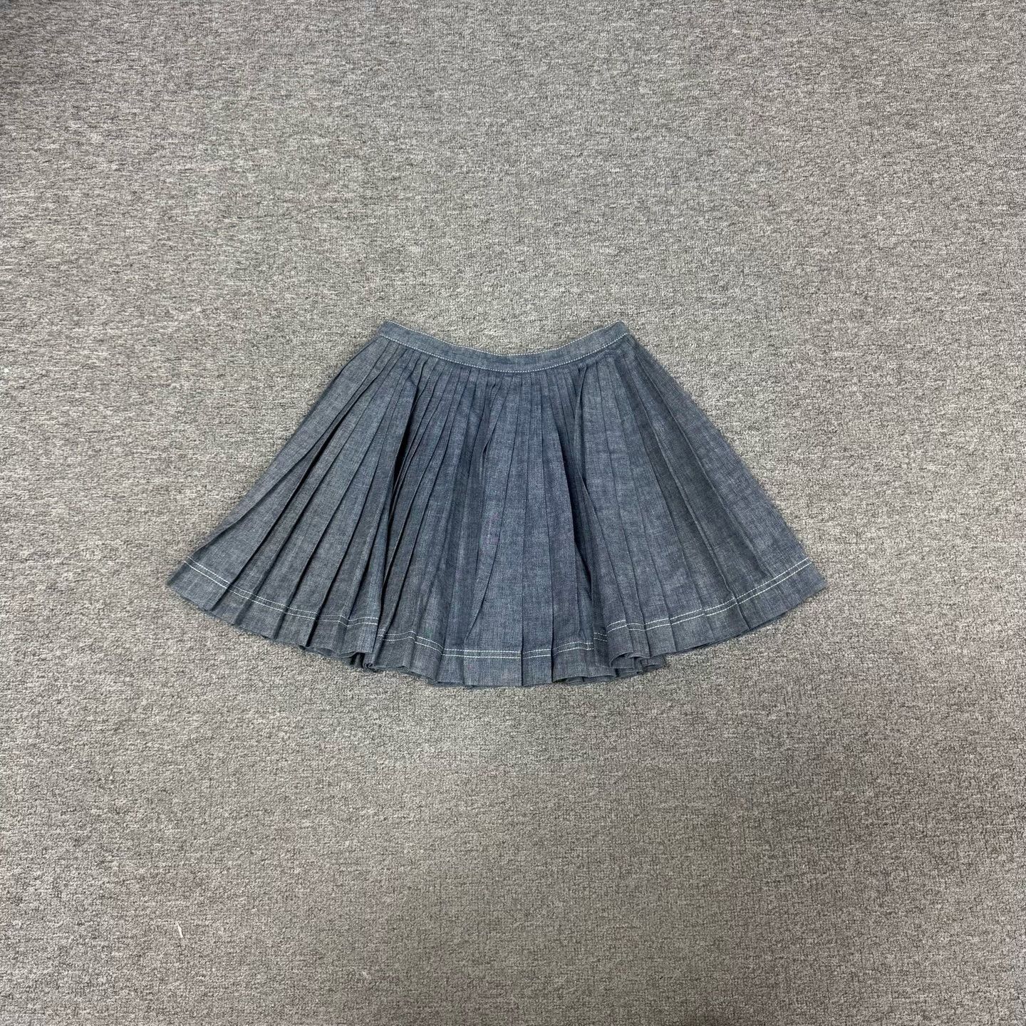 Dior Dior Blue Denim Pleated Skirt Size 34" / US 12 / IT 48 - 1 Thumbnail