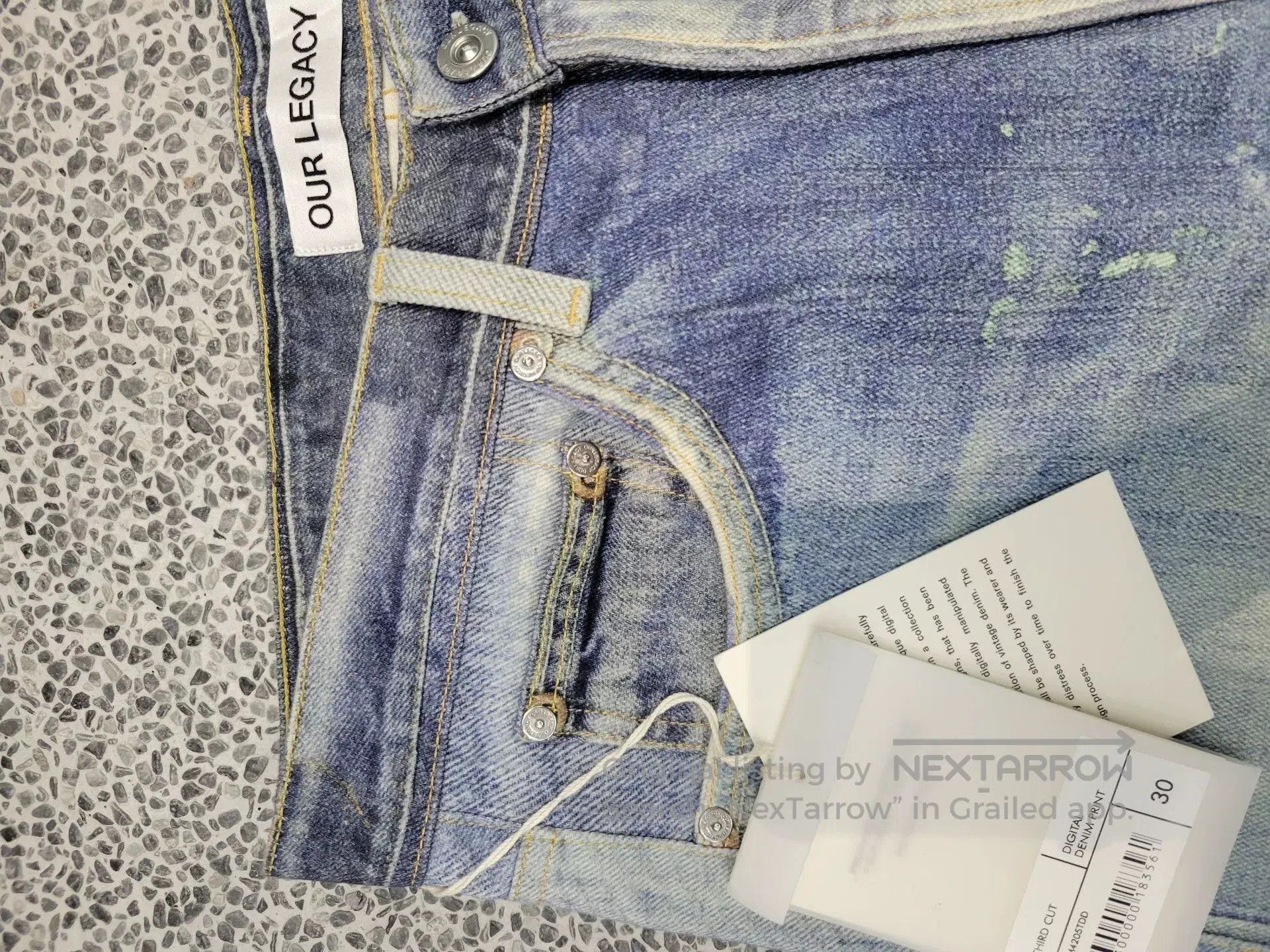 Our Legacy our legacy digital print blue jeans. Size US 31 - 3 Thumbnail