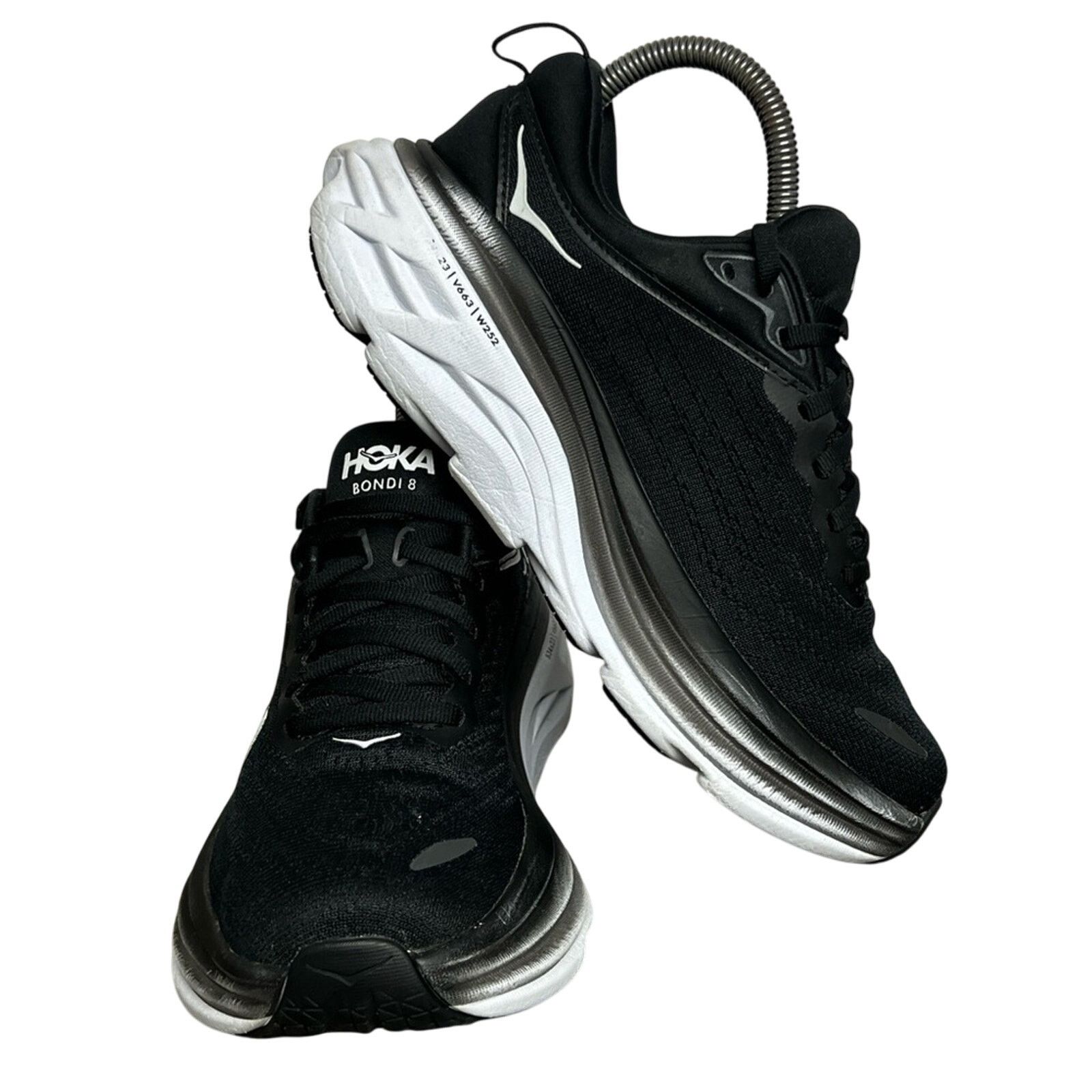 Hoka Hoka One One Womens Bondi 8 Black Running Shoes 6B WORN 3X Size US 6 / IT 36 - 3 Thumbnail