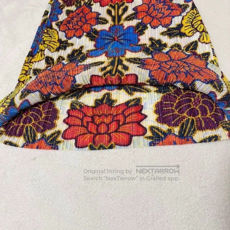 Issey Miyake Issey Miyake Peony Hollyhock New Year Painting Vintage Mid Size 26" / US 2 / IT 38 - 6 Thumbnail