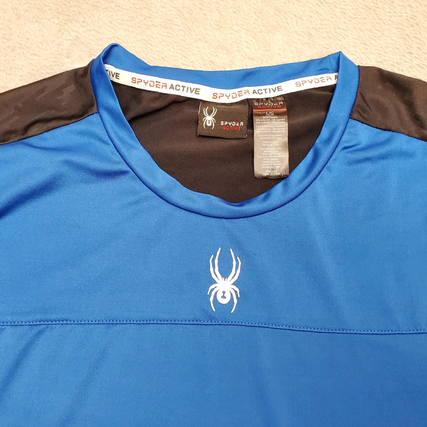 Spyder Spyder Shirt Mens Large Blue Active Short Sleeve Performance Stretch Crewneck T-Shirt Size US L / EU 52-54 / 3 - 2 Thumbnail