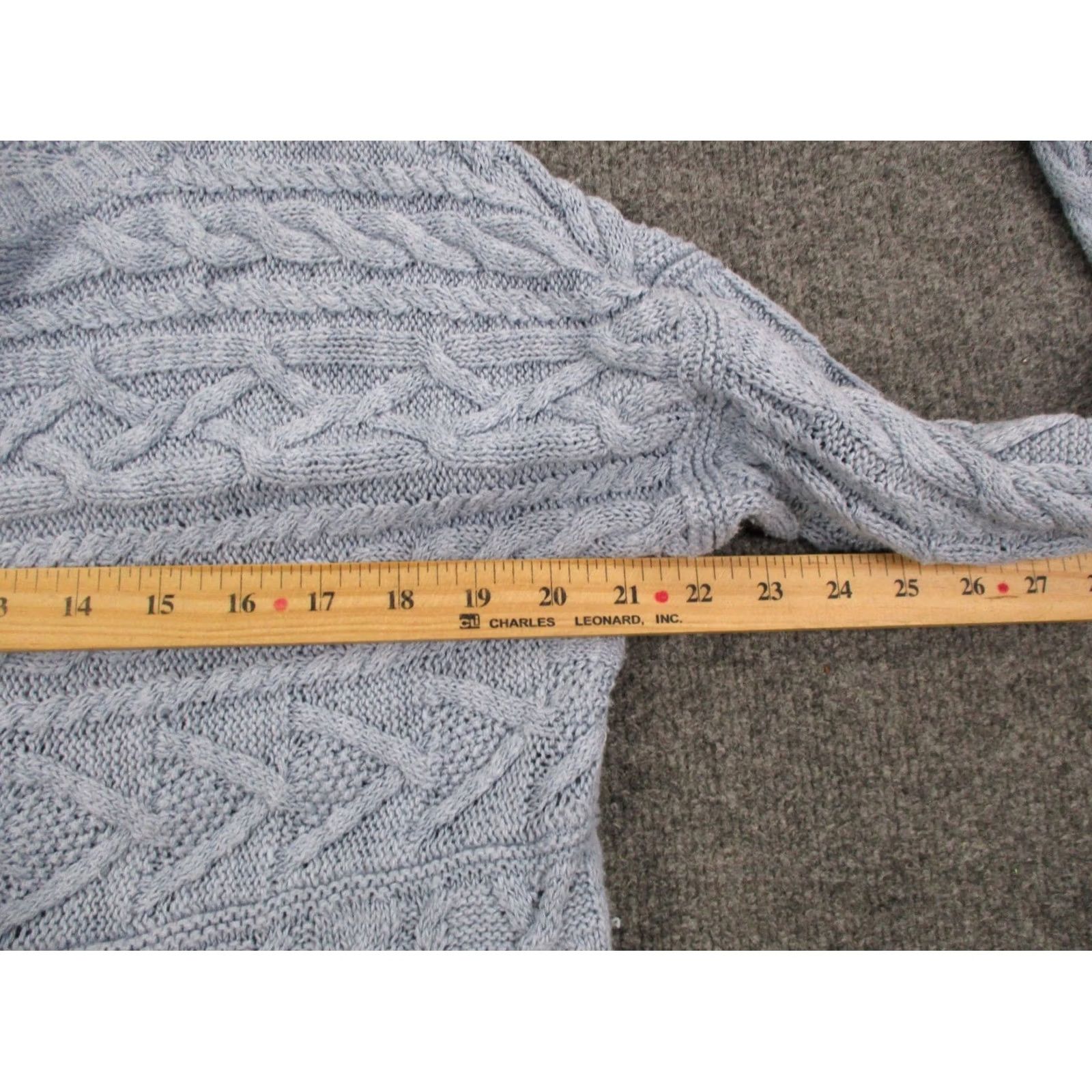 Polo Ralph Lauren Polo Ralph Lauren Sweater Womens L Blue Oversized Relaxed Casual Cable Knit Size L / US 10 / IT 46 - 5 Thumbnail