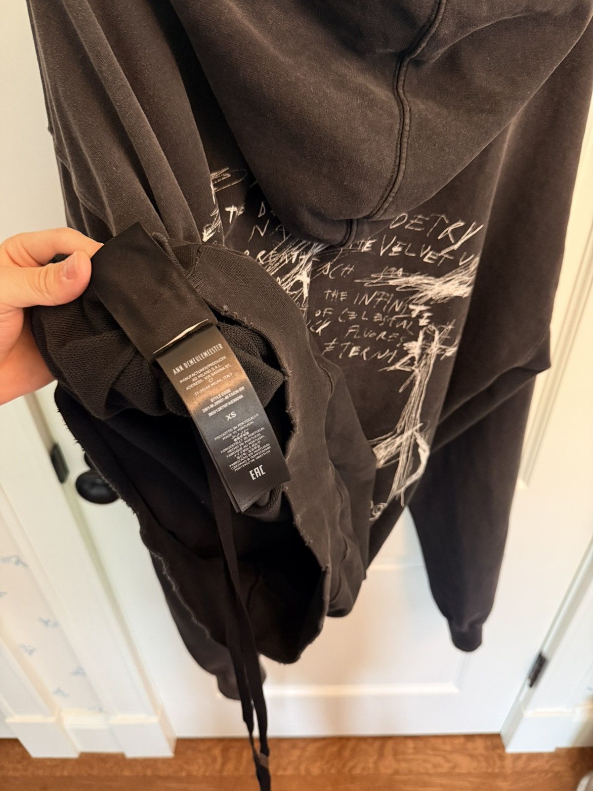 Ann Demeulemeester ann demeulemeester ollie sketch hoodie Size US XS / EU 42 / 0 - 7 Thumbnail