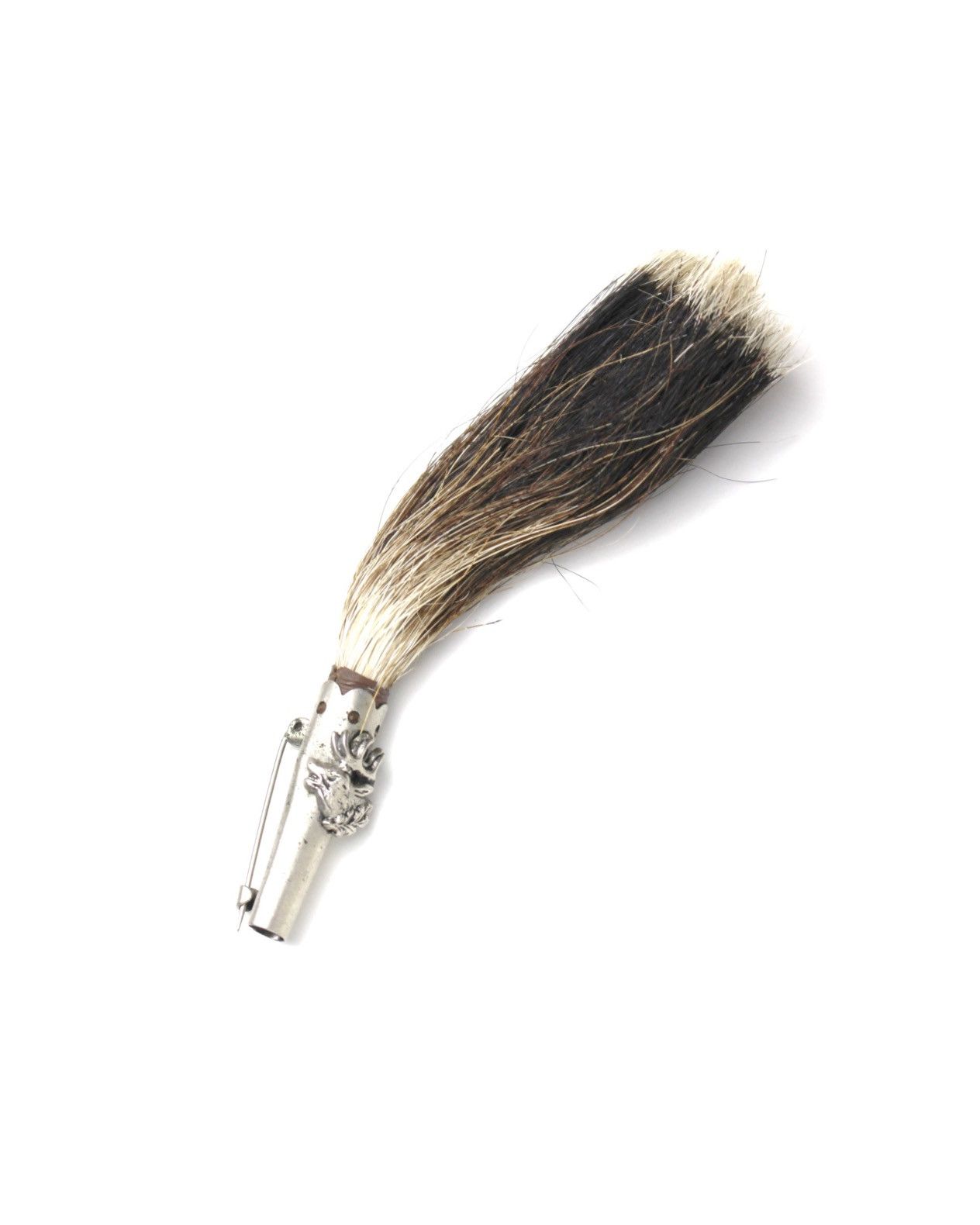 Vintage 1960S GERMAN HUNTER’S HAT PIN – BOAR’S HAIR & STAG BADGE Size ONE SIZE - 1 Thumbnail