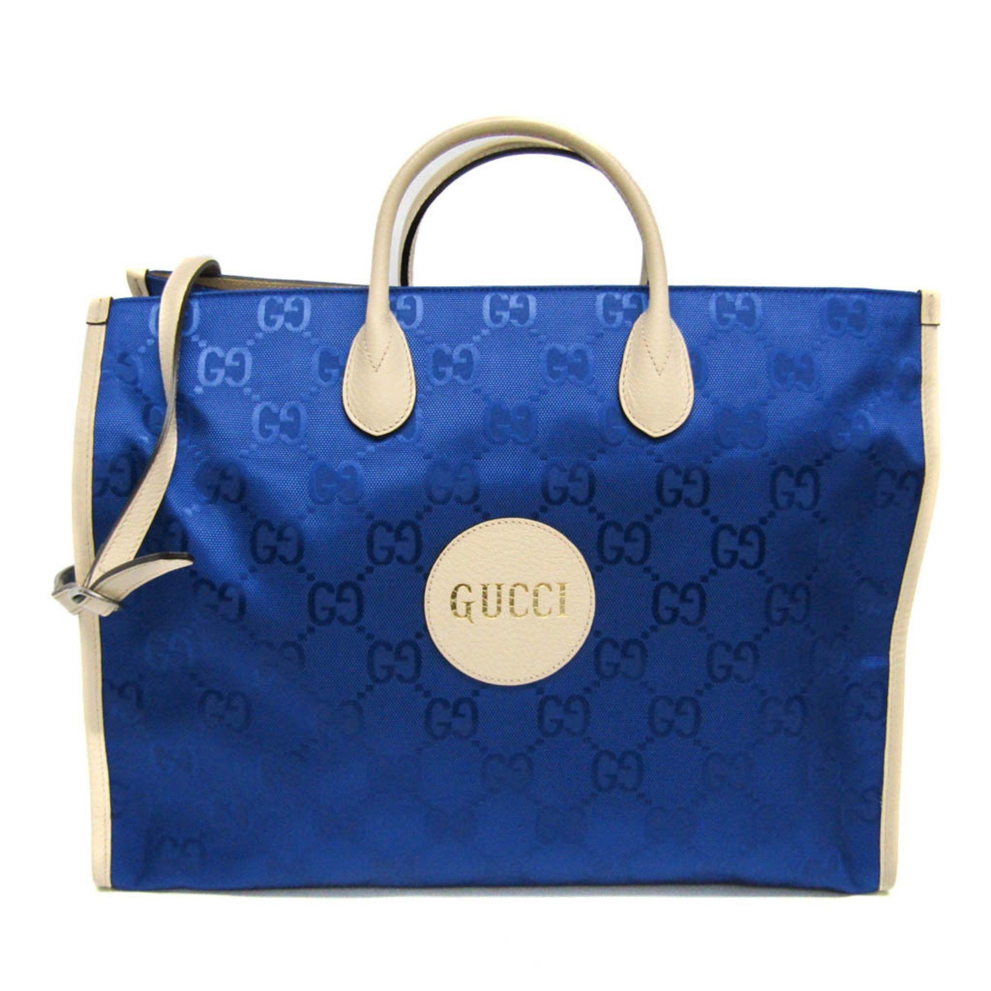 Gucci Gucci Off The Grid GG 630353 Men,Women Nylon Canvas,Leather Handbag,Shoulder Bag Blue,Off-white Size ONE SIZE - 1 Thumbnail