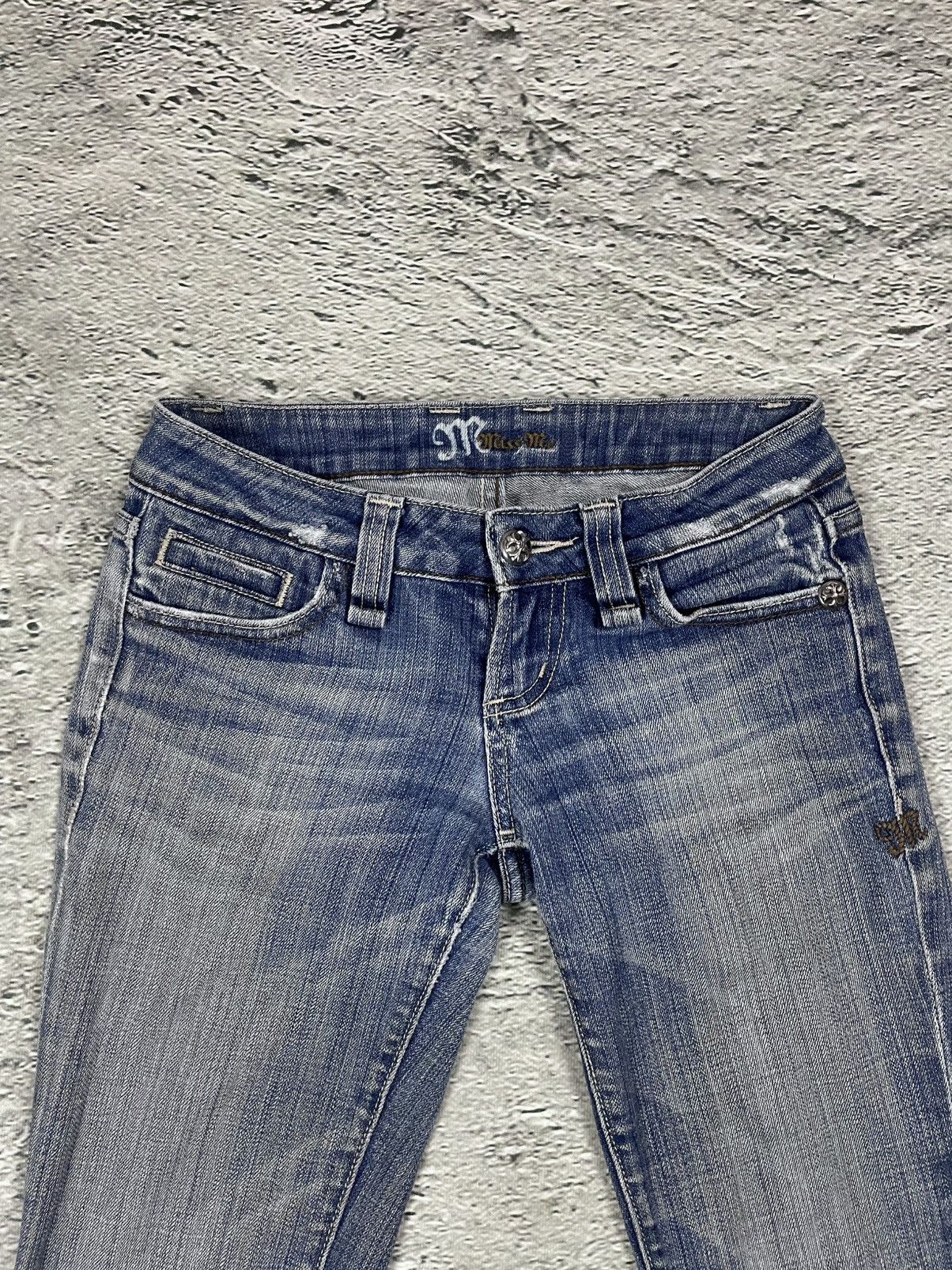 Miss Me Miss Me flared bootcut white stitching denim vintage y2k Size 24" / US 00 / IT 34 - 6 Thumbnail