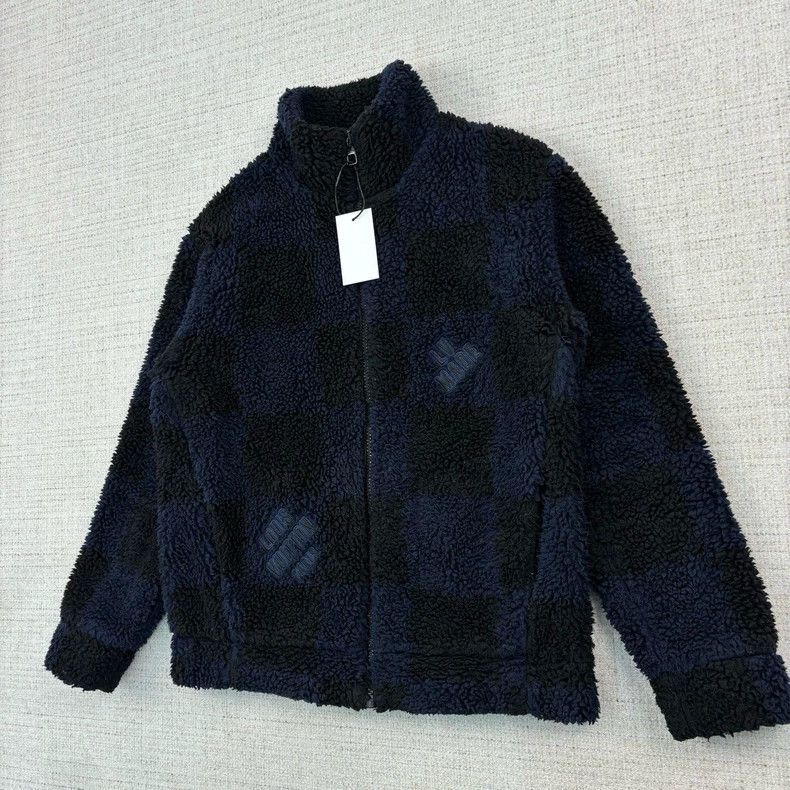 Louis Vuitton Louis Vuitton SS22 Checker Lambswool Zip Collar Jacket Size US XL / EU 56 / 4 - 3 Thumbnail