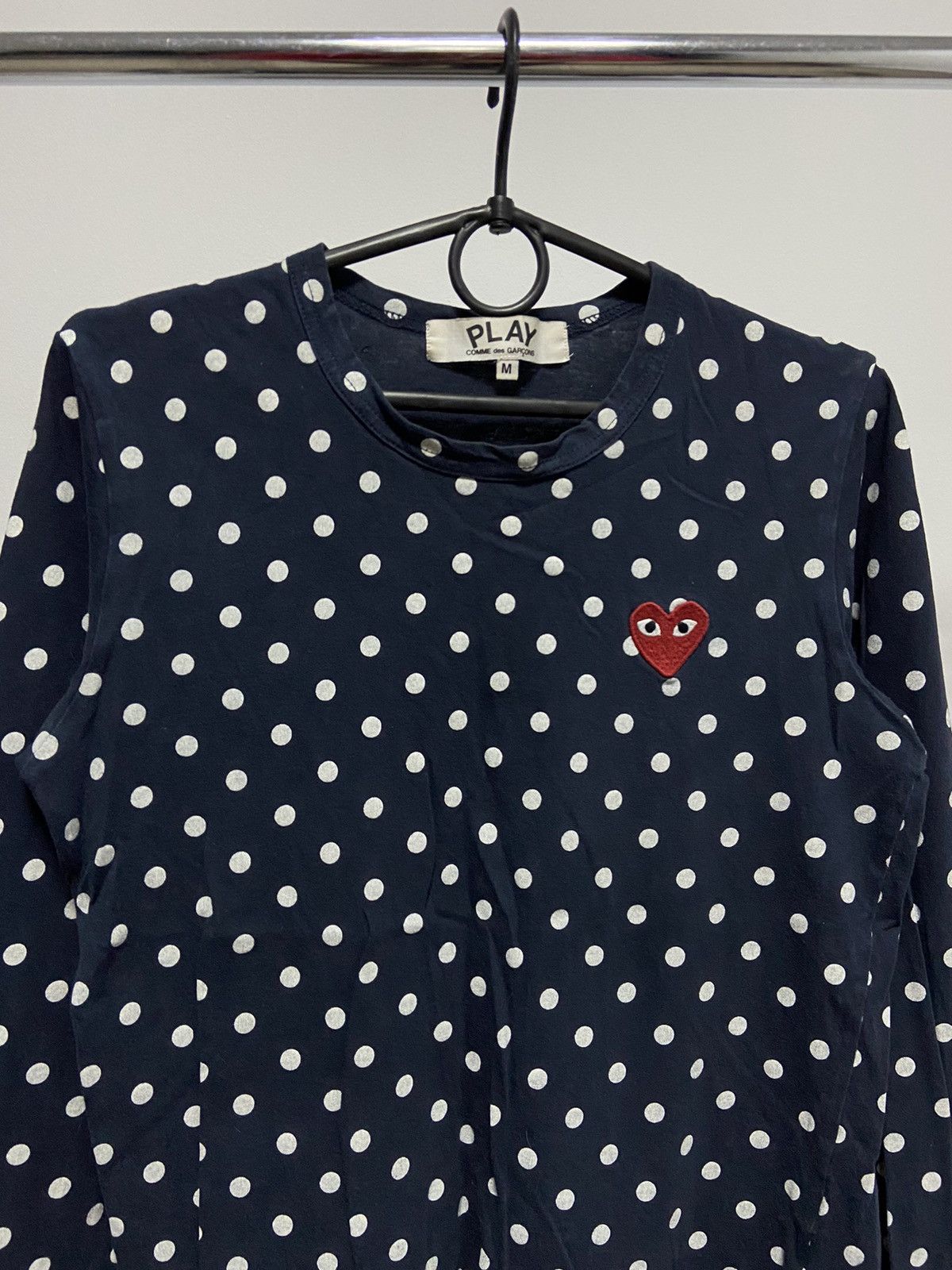 Comme des Garcons PLAY × Japanese Brand × Vintage Comme des garçons play Longsleeve Vintage polka dot Japanese Size M / US 6-8 / IT 42-44 - 2 Thumbnail